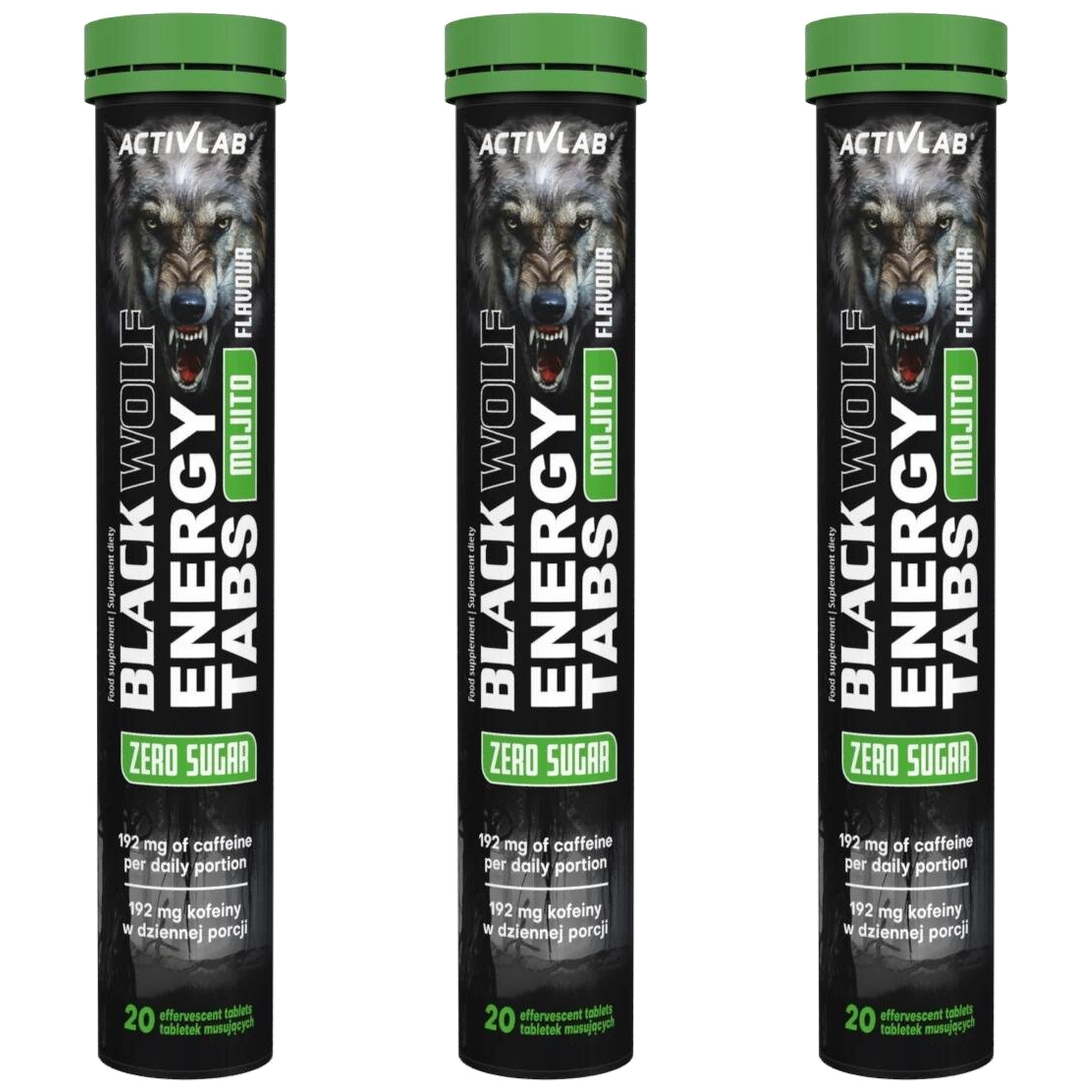 ACTIVLAB - Black Wolf Energy Tabs - 3x 20tabs