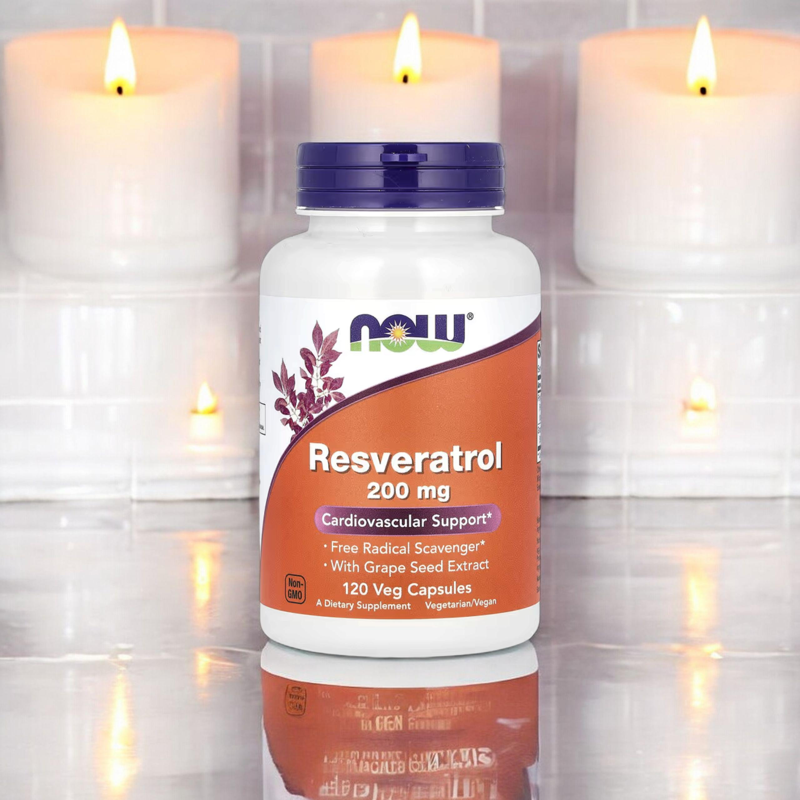 NOW Natural Resveratrol 200mg - 120vegcaps