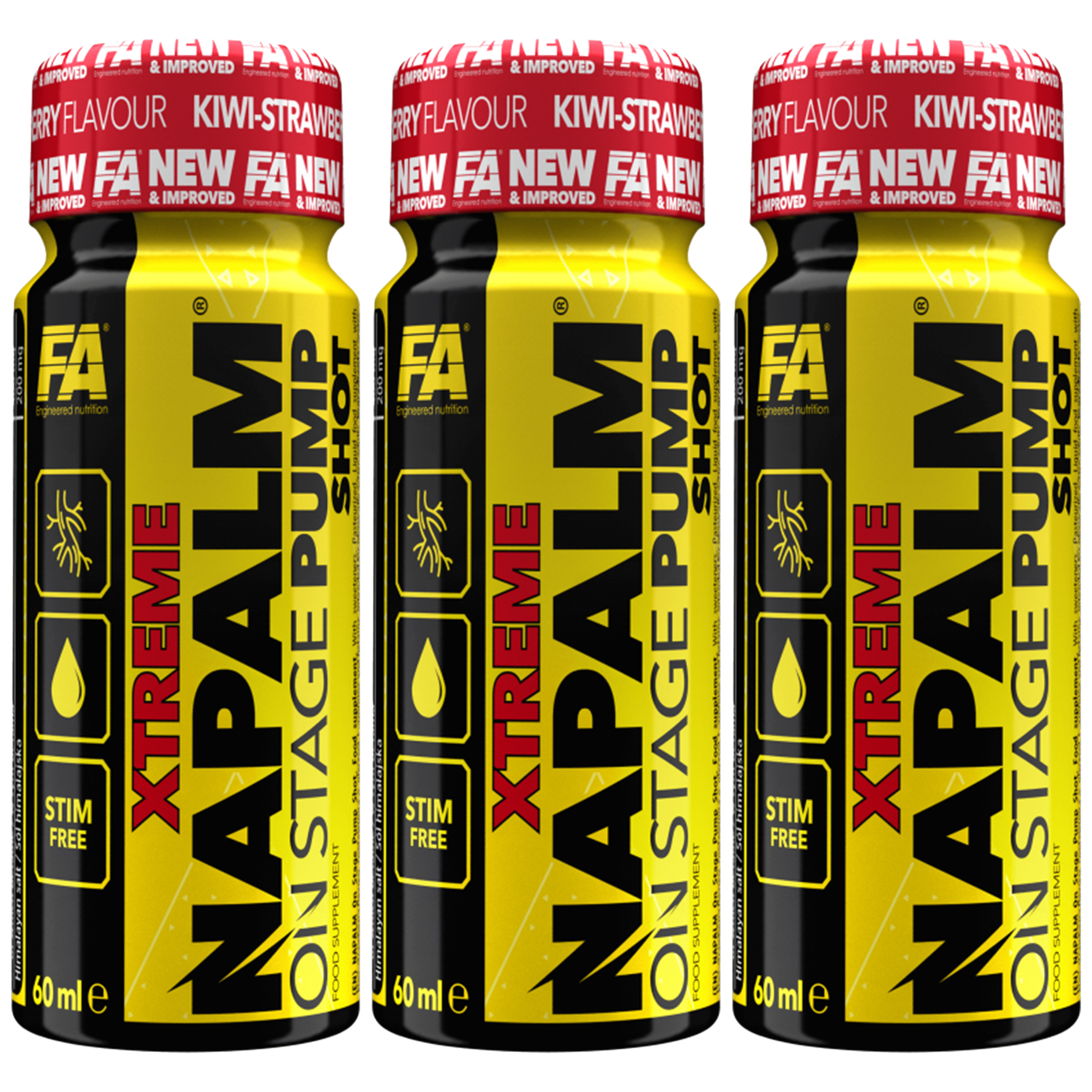 FITNESS AUTHORITY Xtreme Napalm On Stage Pump Shot SF - 3x 60ml