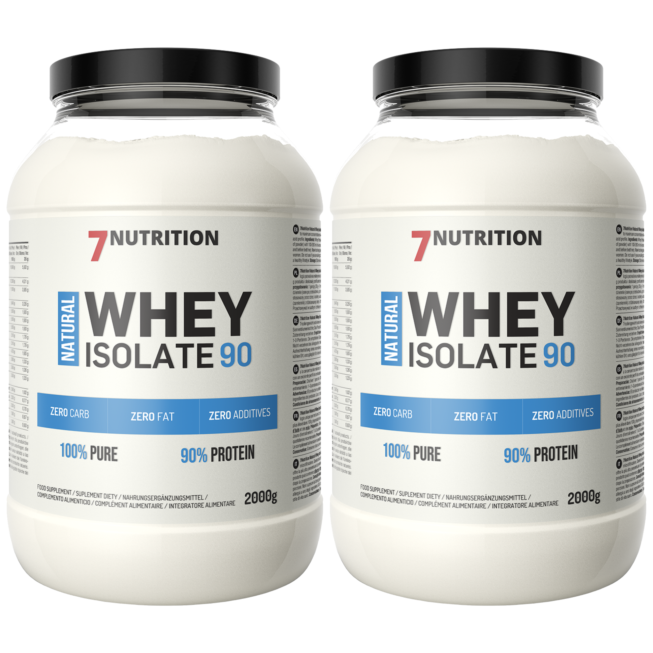 7 NUTRITION Whey Isolate 90 - 2x 2000g