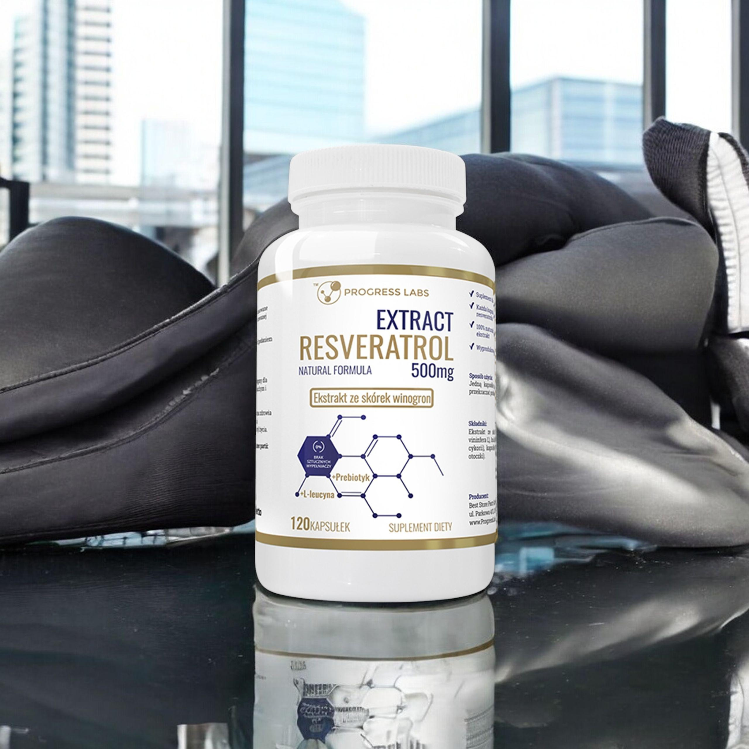 PROGRESS LABS Resveratrol Extract 500mg - 2x 120caps