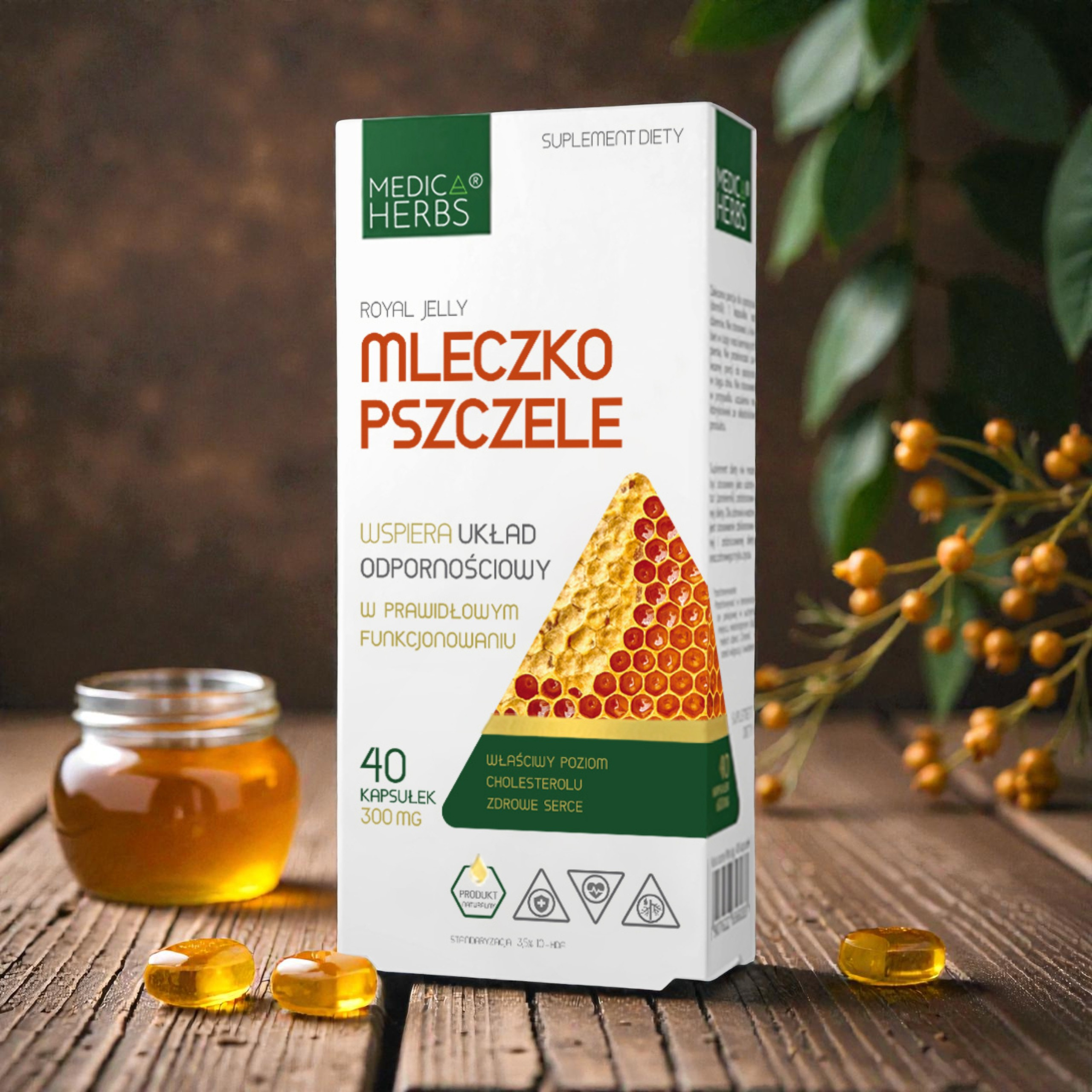 MEDICA HERBS - Mleczko Pszczele 300mg - 2x 40caps.