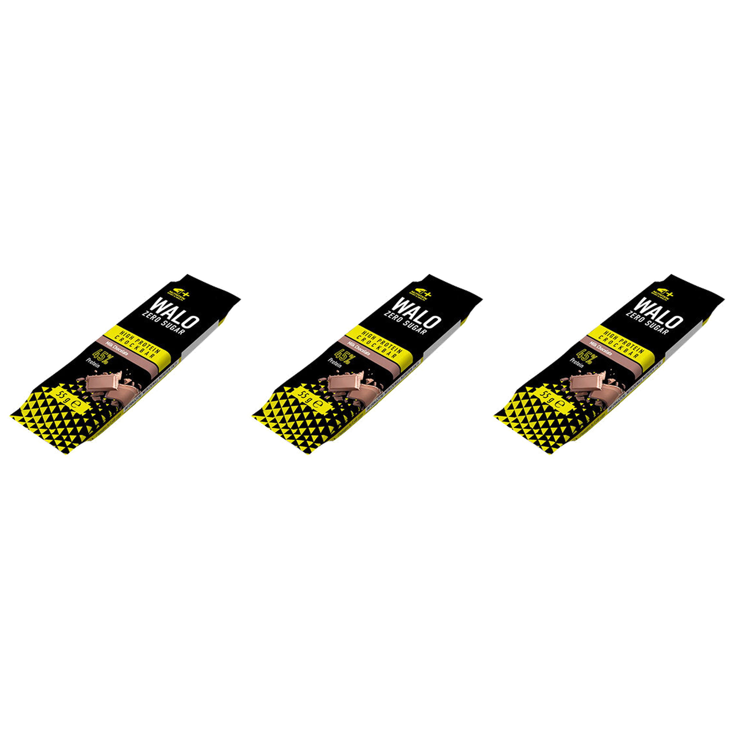 4+ NUTRITION Walo Zero Sugar High Protein CrockBar - 3x 55g