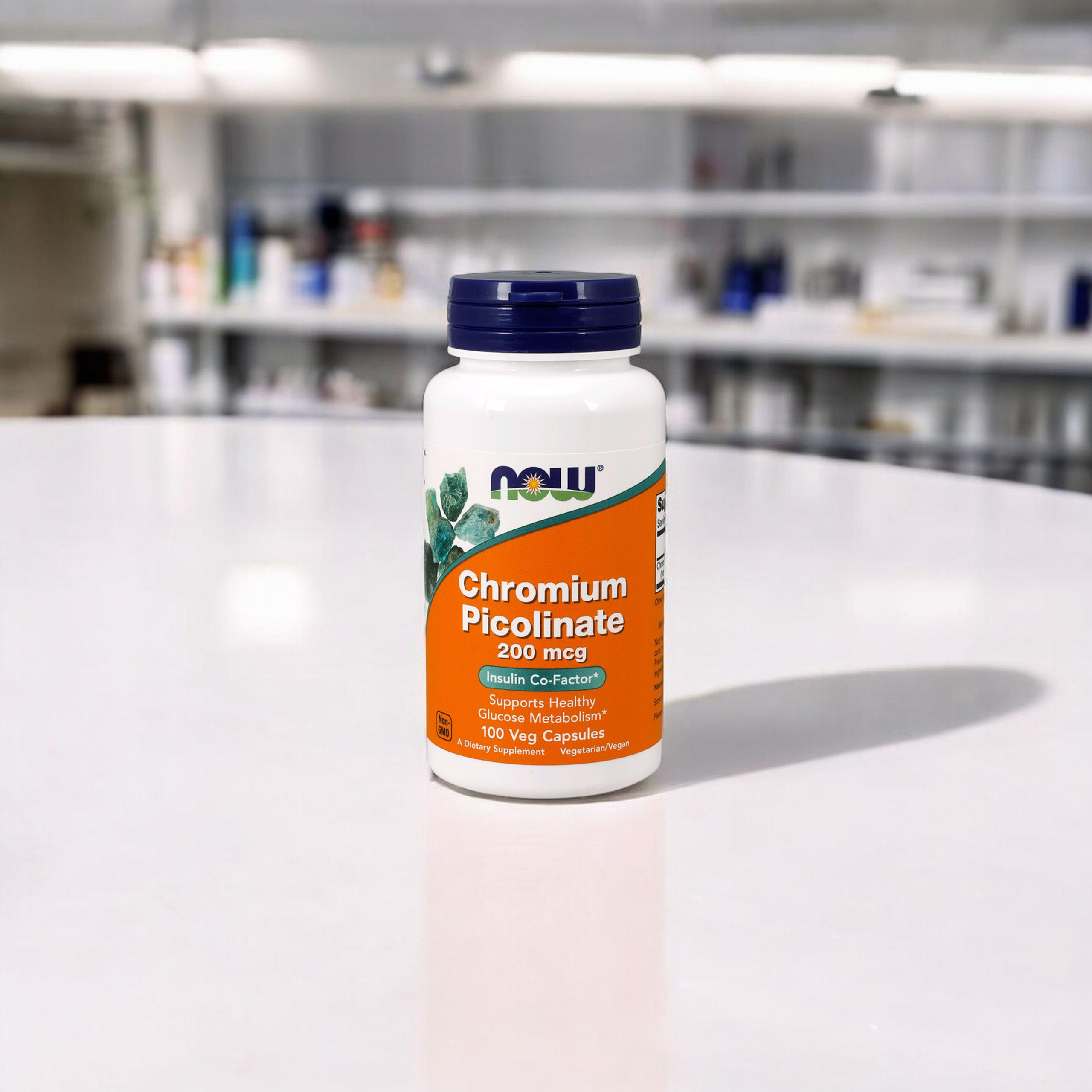 NOW Chromium Picolinate - 2x 100vcaps