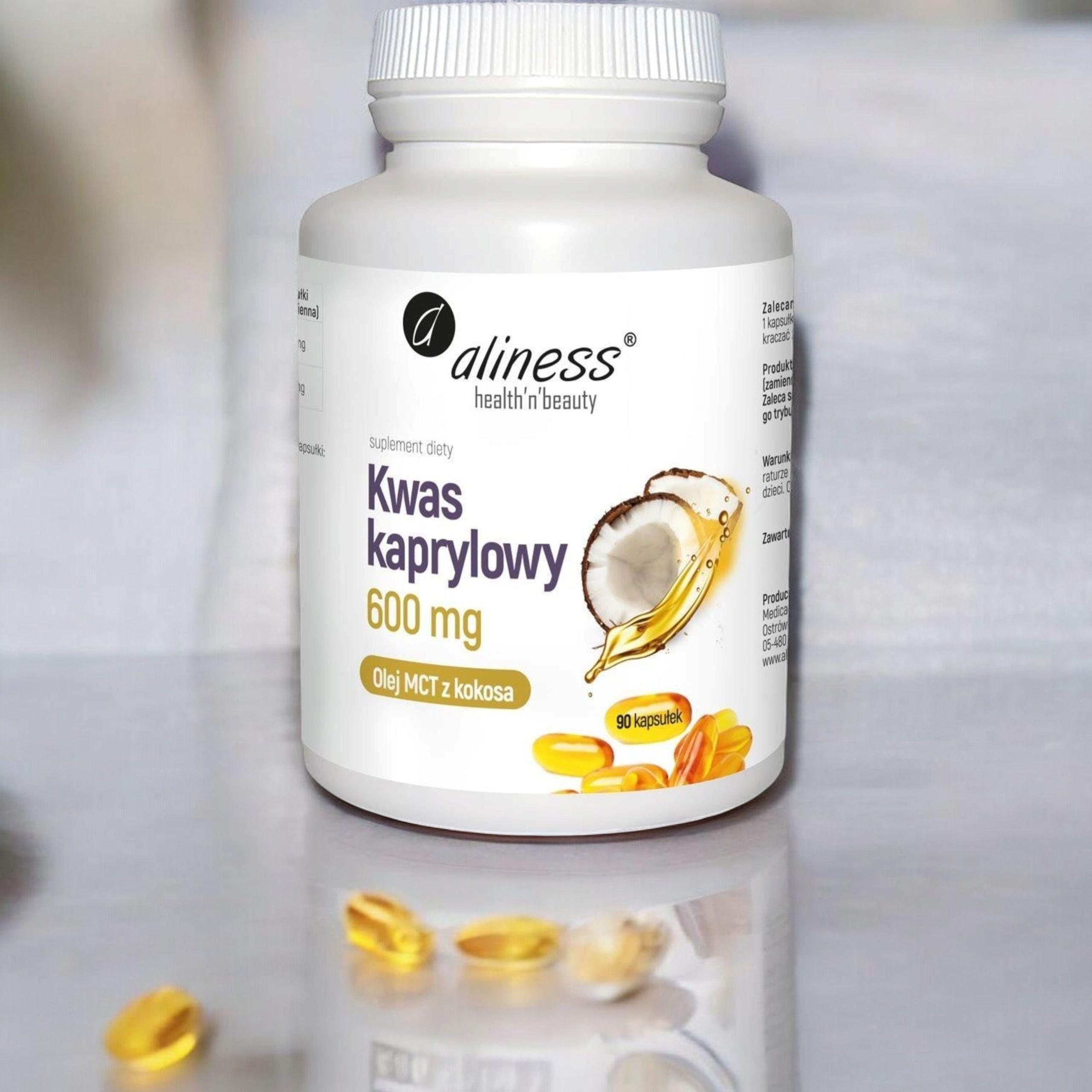 ALINESS - Kwas Kaprylowy 600mg (60% C8) - 90caps.