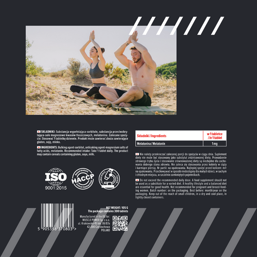 MP NUTRITION Melatonin 1mg - 300tabs - Melatonina