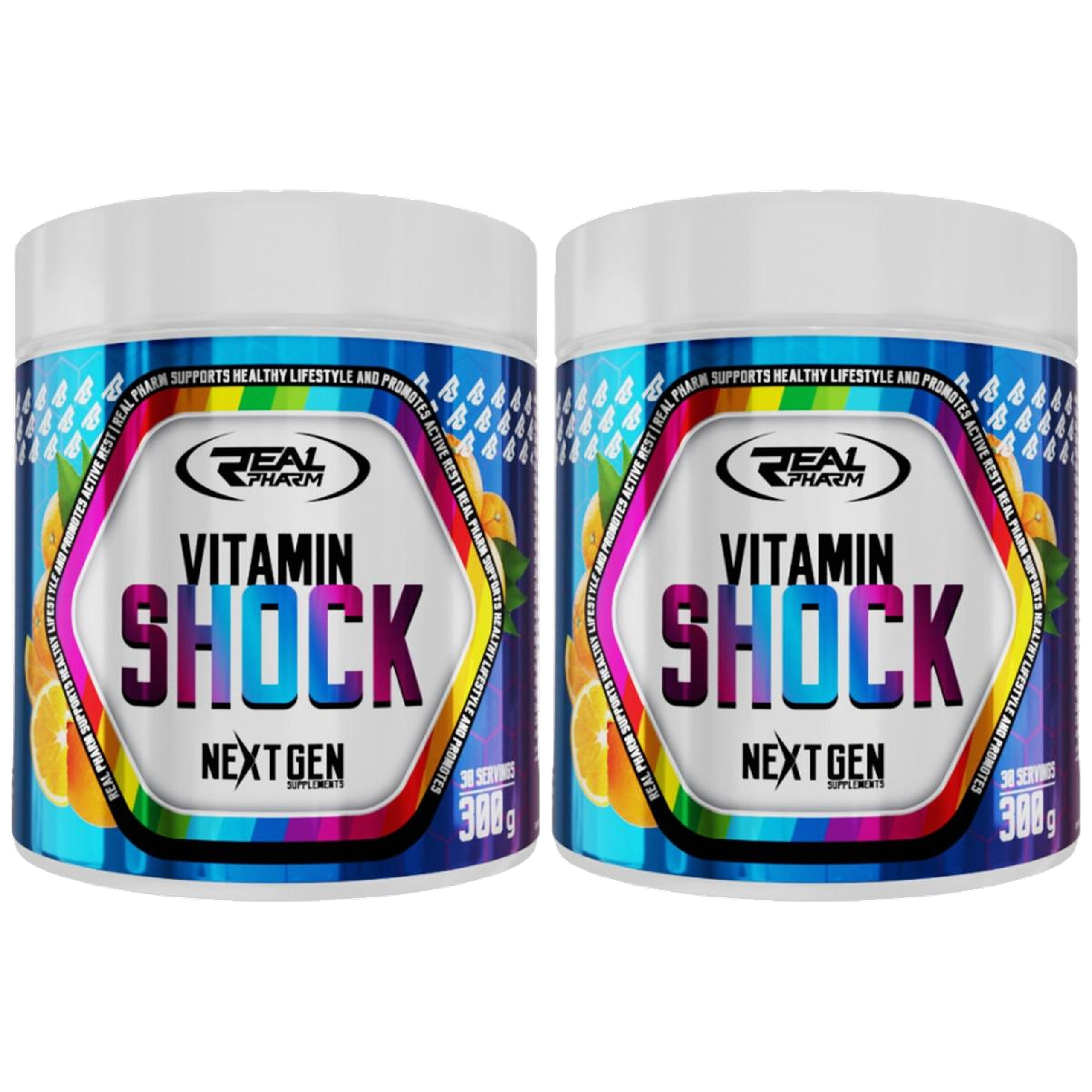 REAL PHARM - Vitamin Shock - 2x 300g - Orange