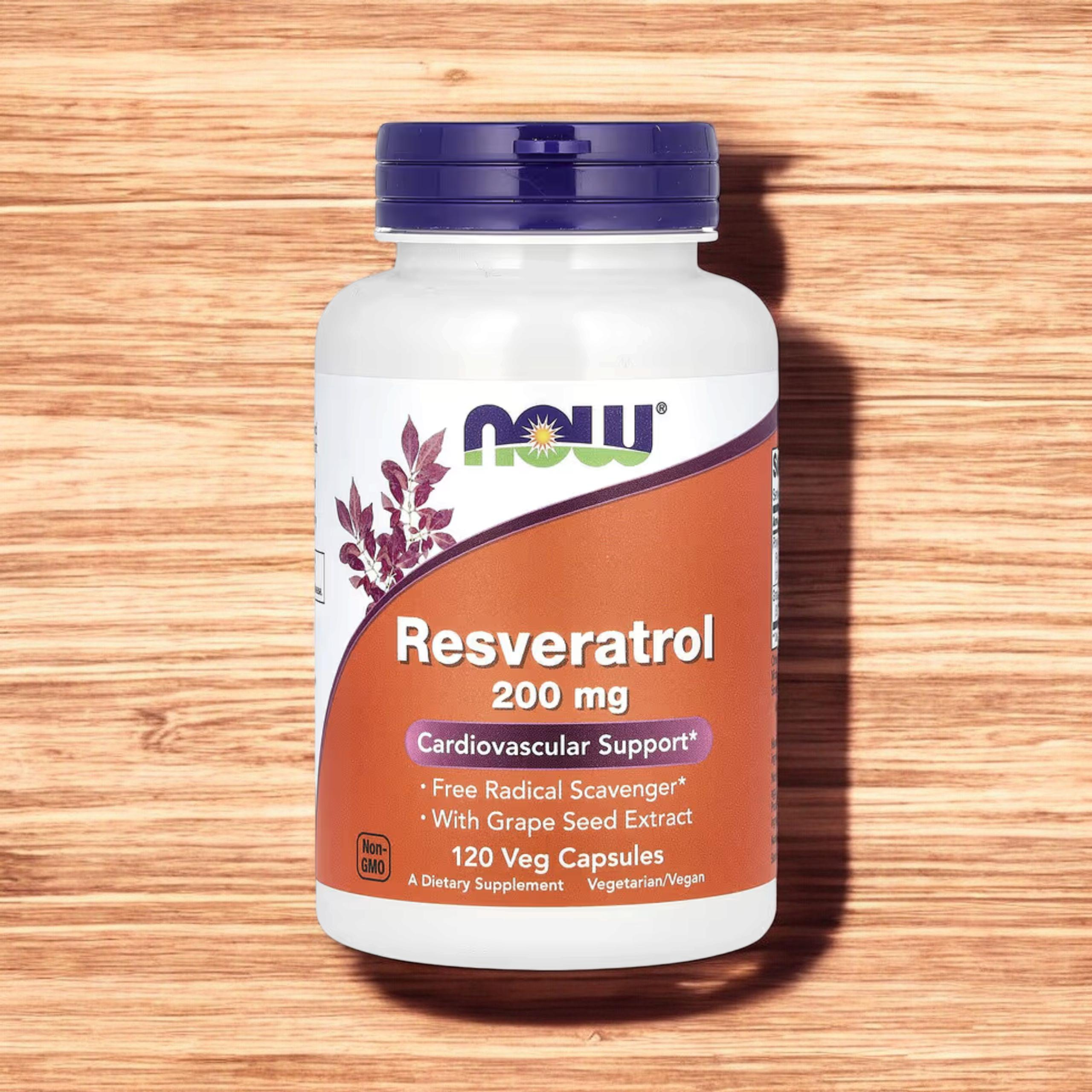 NOW Natural Resveratrol 200mg - 120vegcaps