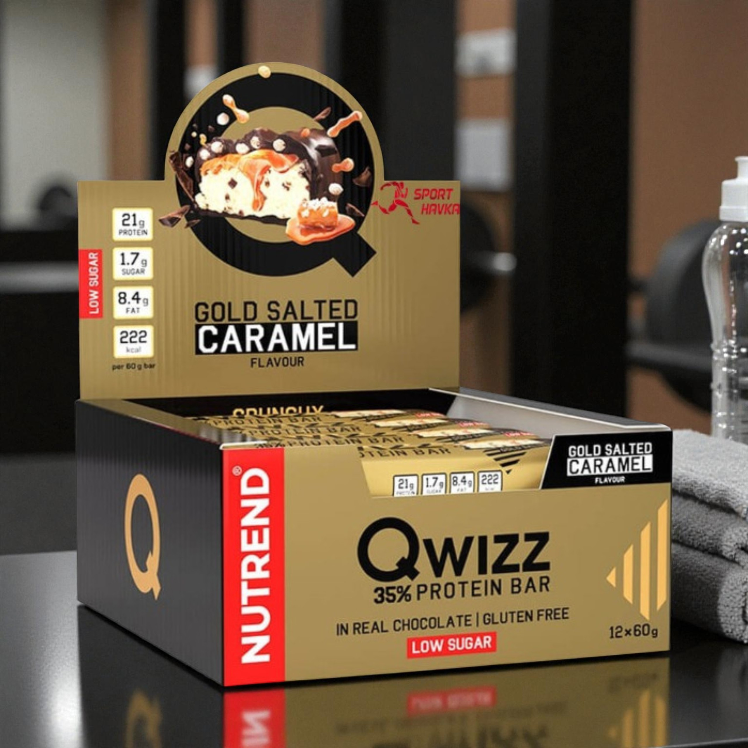 NUTREND - Baton QWIZZ Protein Bar - 24x 2x 60g