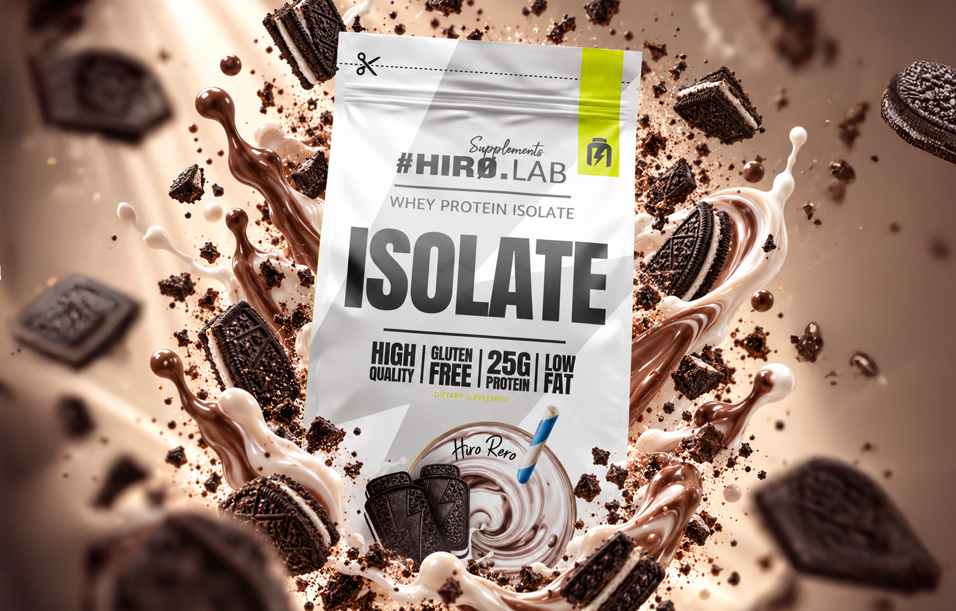 HIRO.LAB Whey Protein Isolate - 1800g sklep_hirolab_isolate_1800g_dubai_chocolate_3_green