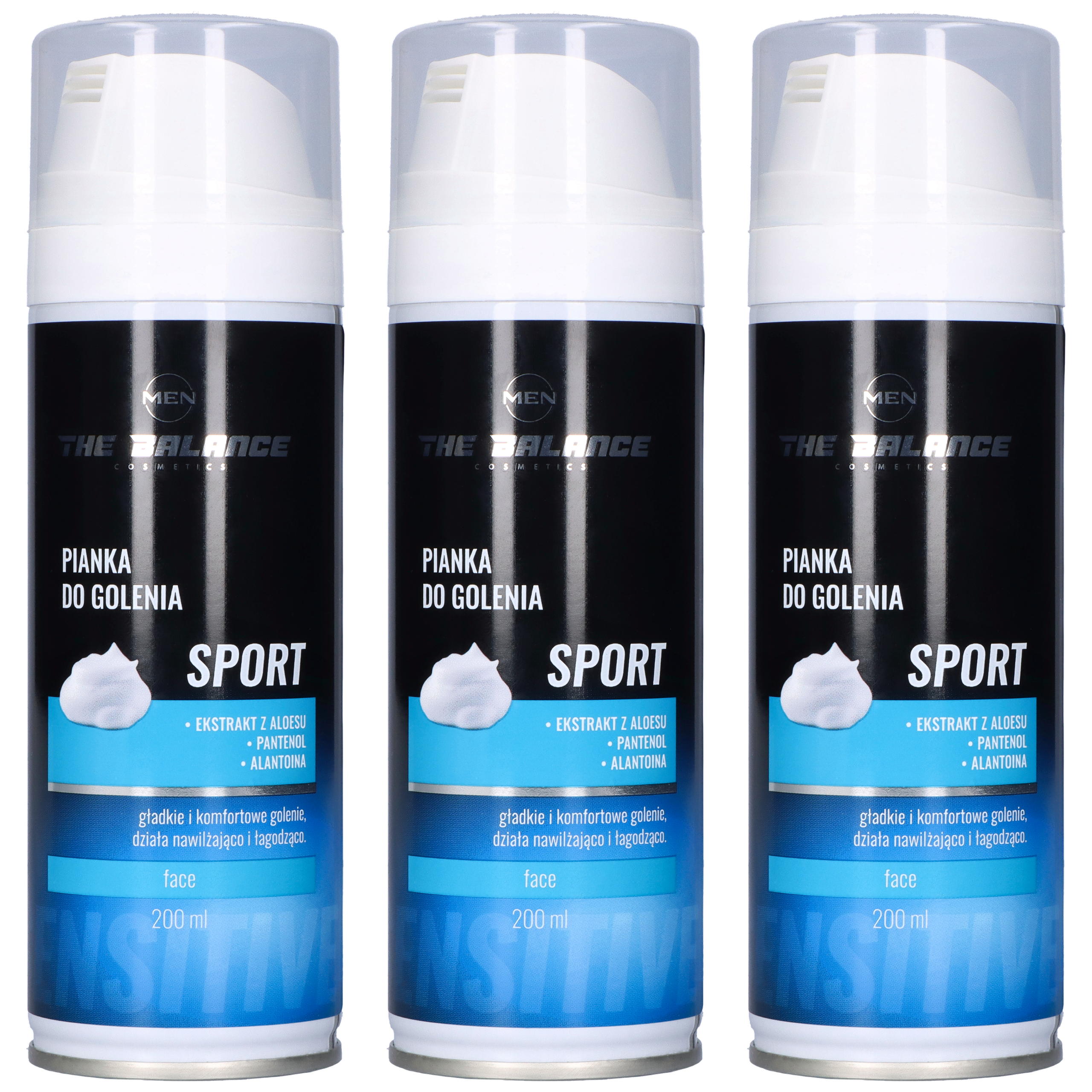 THE BALANCE COSMETICS - Pianka do golenia SPORT - 3x 200ml