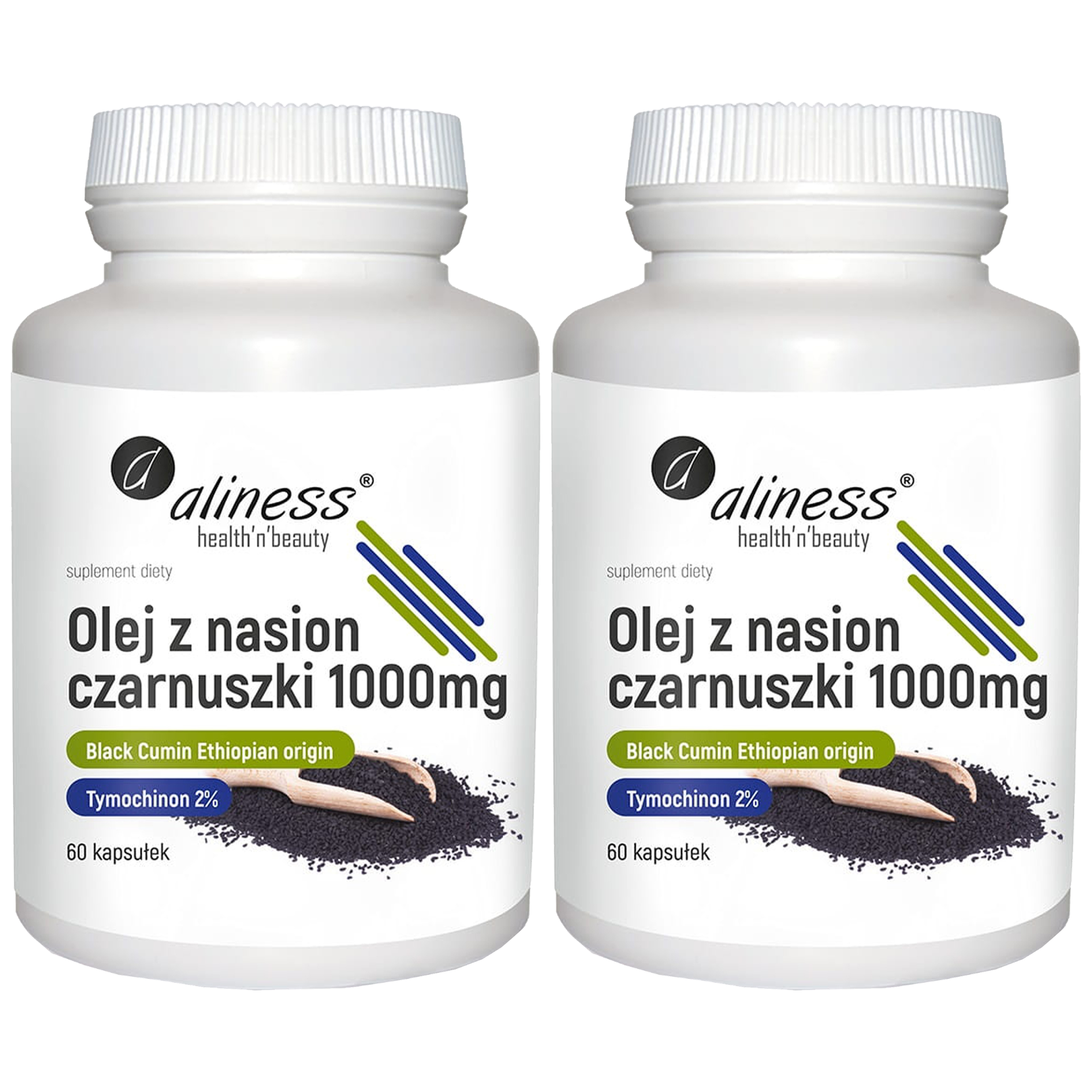 ALINESS Olej z nasion czarnuszki 2% 1000 mg - 2x 60caps
