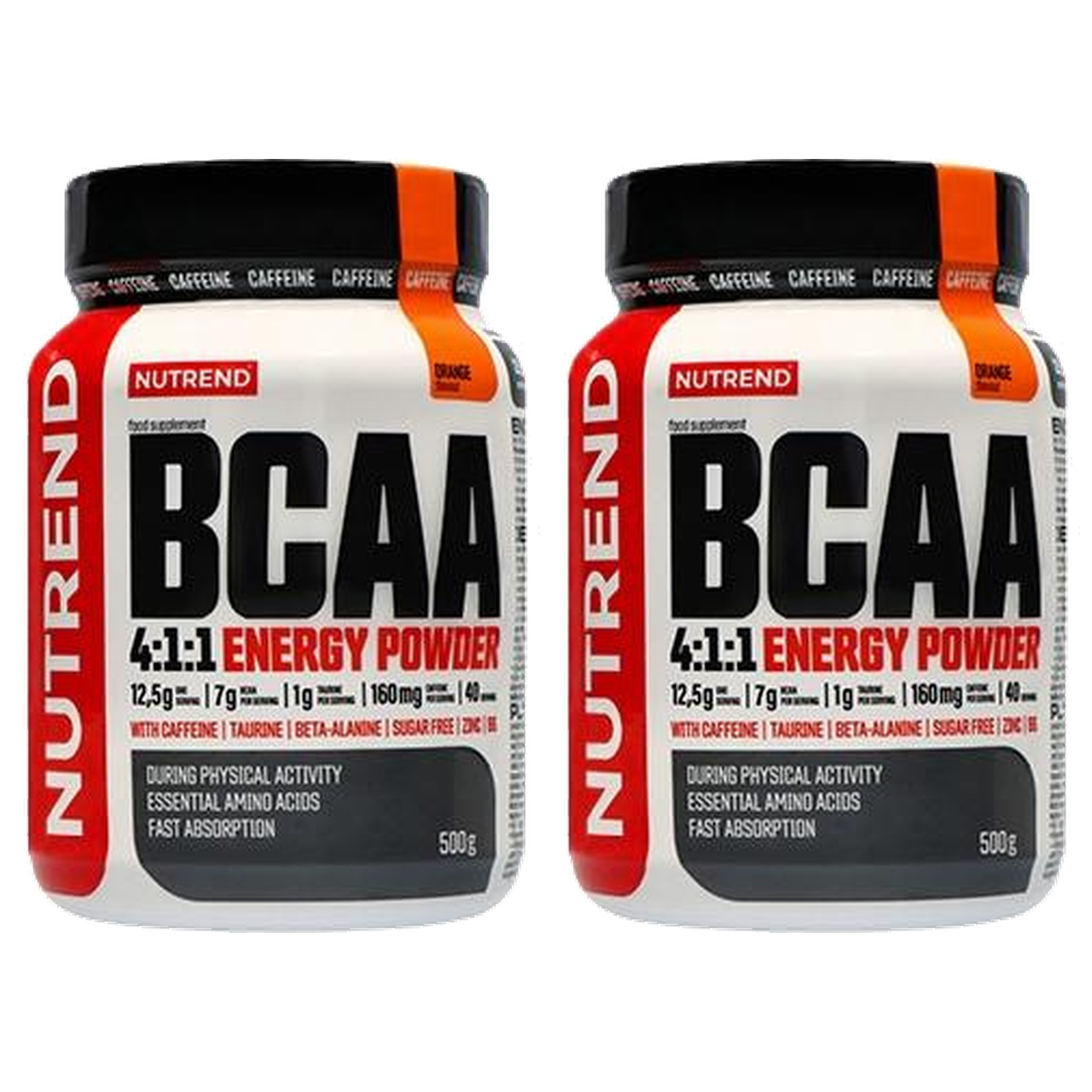 NUTREND - BCAA Powder 4:1:1 - 2x 500g - Orange
