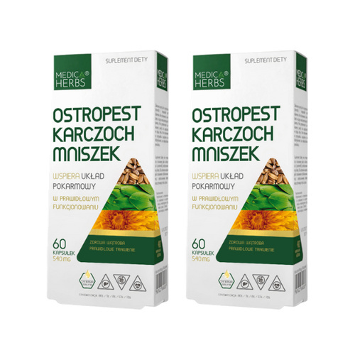 MEDICA HERBS - Ostropest Karczoch Mniszek - 2x 60caps.