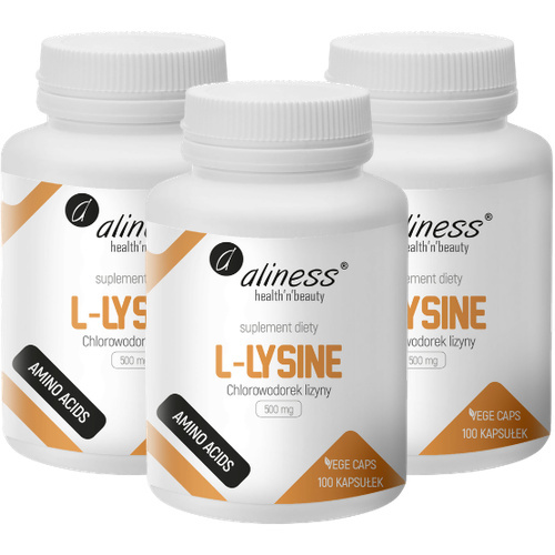 ALINESS - L-Lysine 500mg - 100vcaps. x3