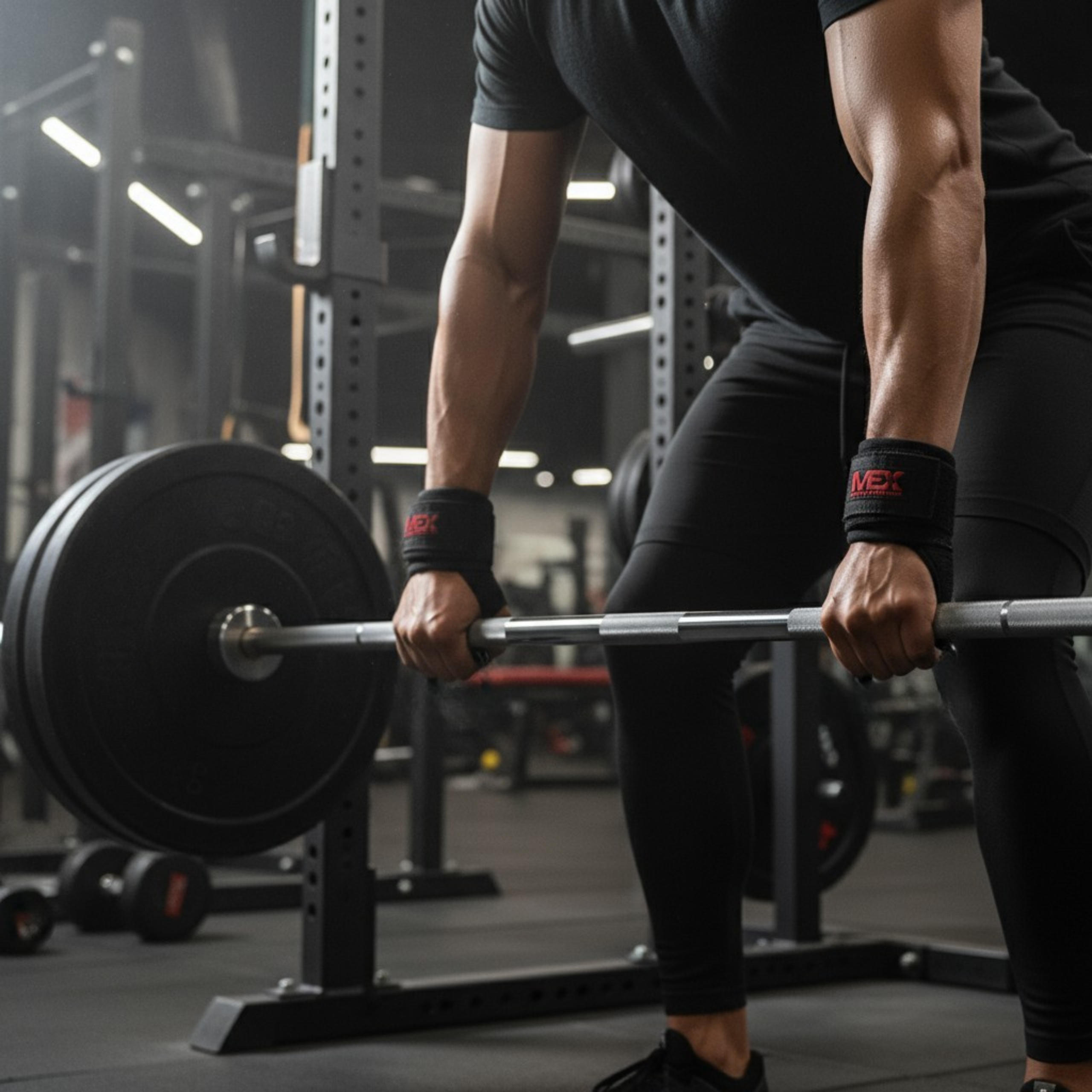 MEX SPORT - Power Pro Lifting Hooks - Black