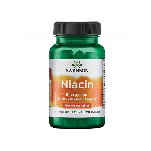 SWANSON Niacin 100mg - 250tabs - WYPRZEDAŻ  - 31-10