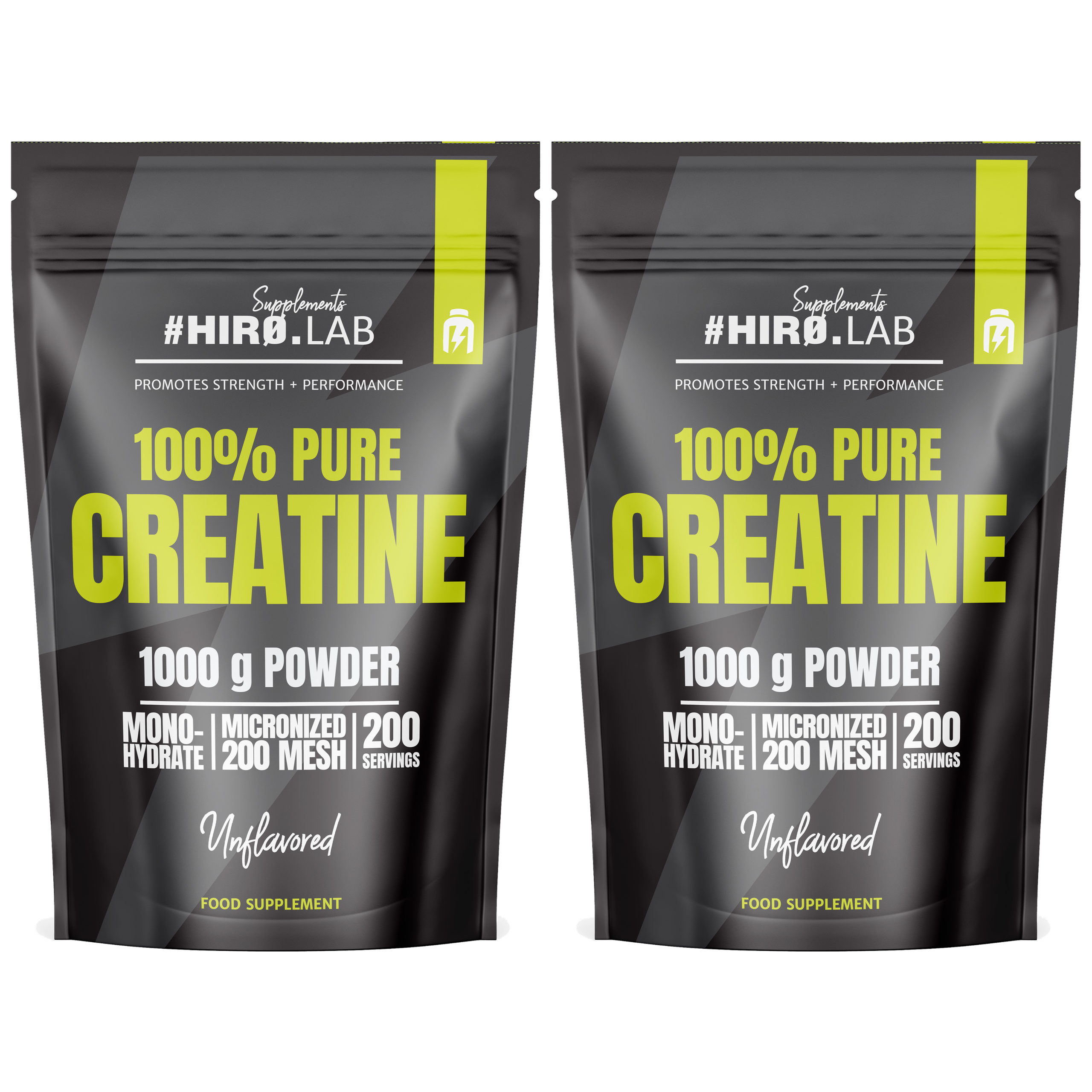 HIRO.LAB 100% Pure Creatine - 2x 1000g - Unflavored