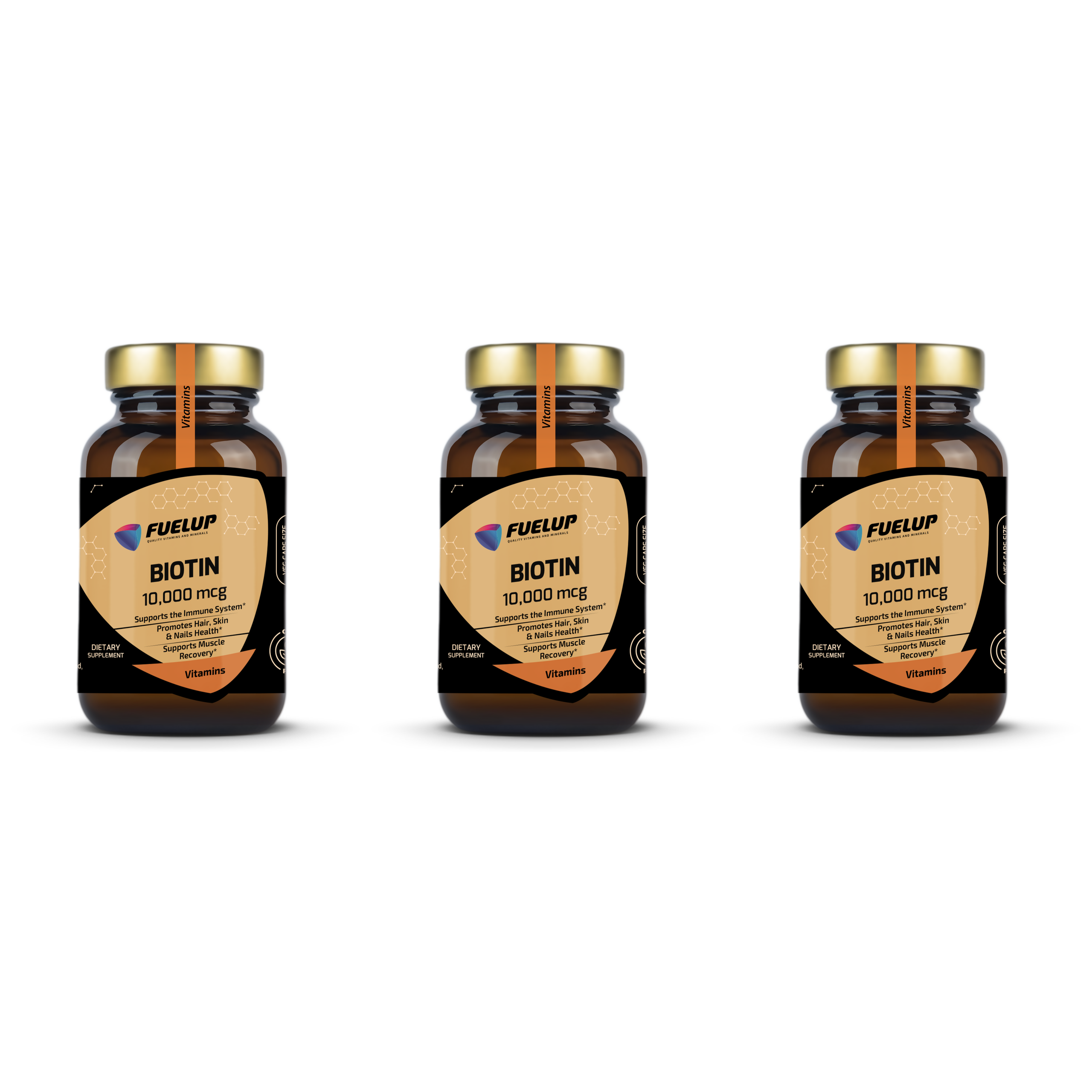 FUELUP - Biotin 10000mcg - 3x 60vcaps.