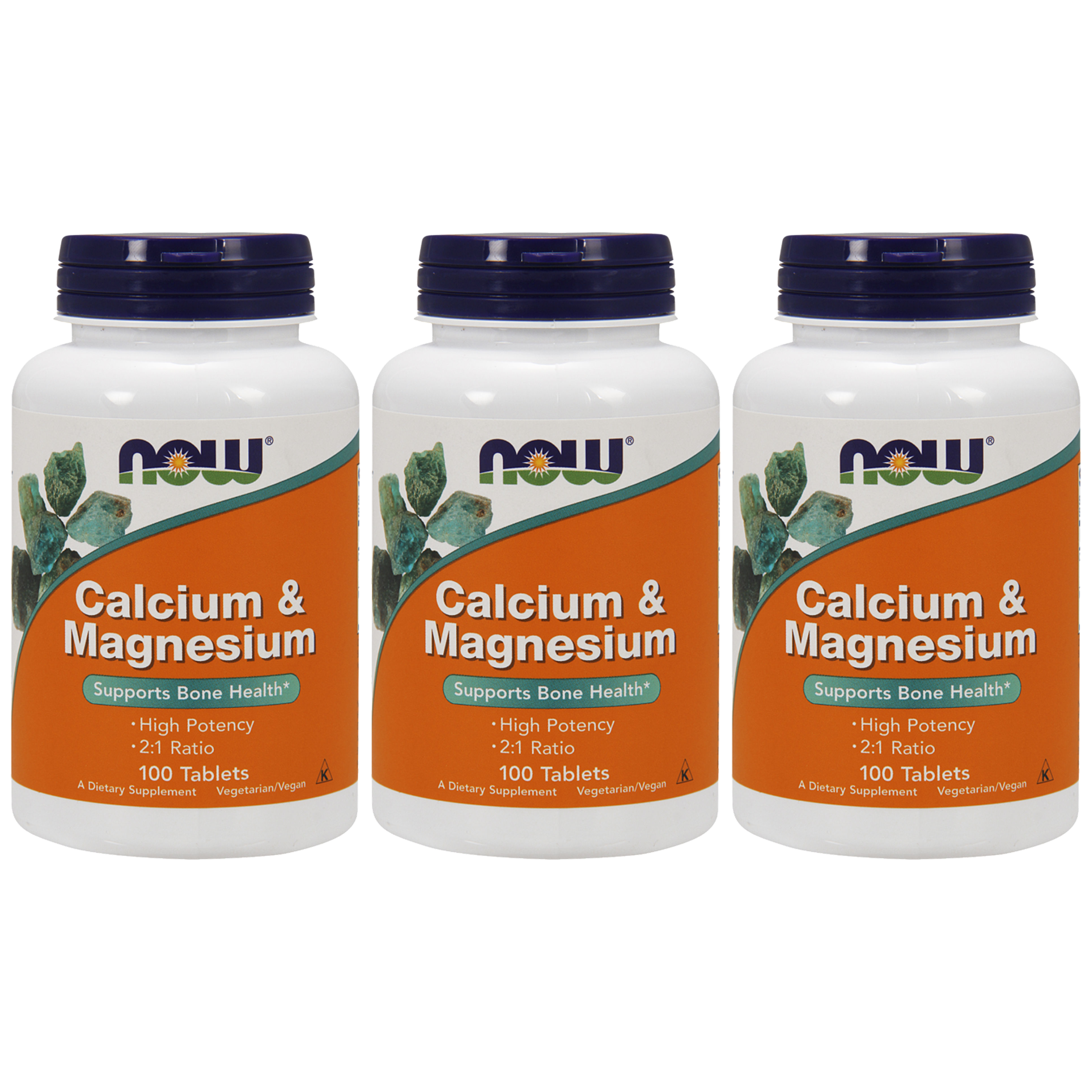 NOW Calcium and Magnesium - 3x 100tabs