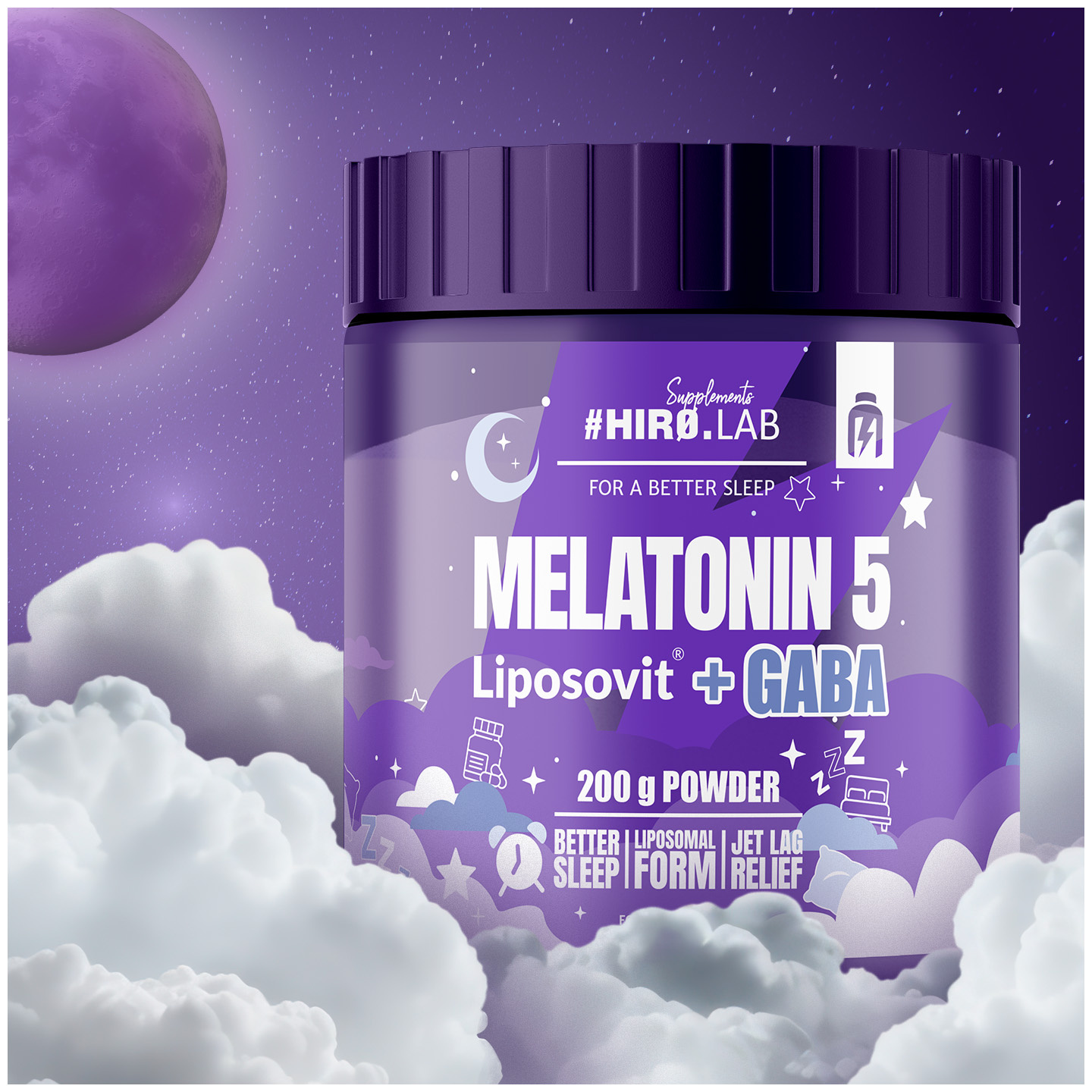 HIRO.LAB Melatonin 5 Liposovit + GABA - 2x 200g
