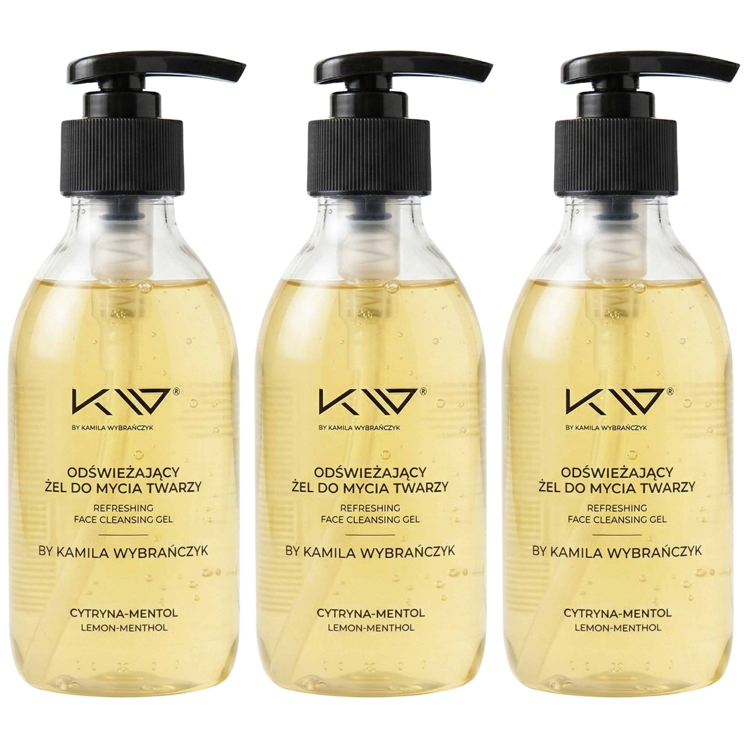 KAMILA WYBRAŃCZYK - Odświeżający Żel do Mycia Twarzy - 3x 200ml 