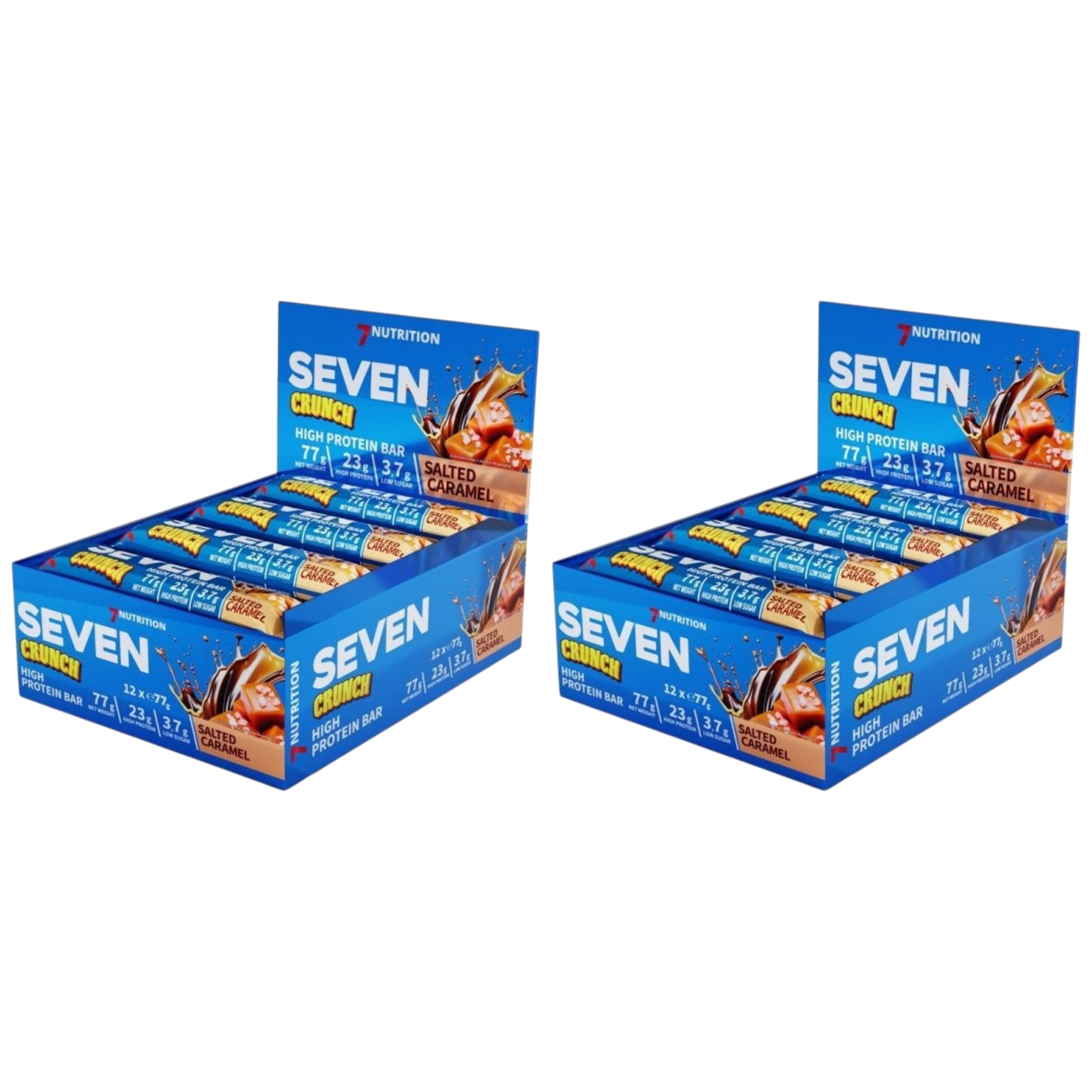 7 NUTRITION - Seven Crunch HP Bar - 12x 2x 77g - Salted Caramel