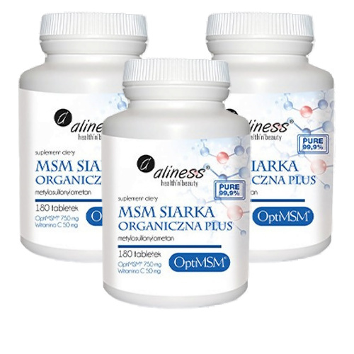 ALINESS MSM Siarka Organiczna PLUS - 3x 180tabs
