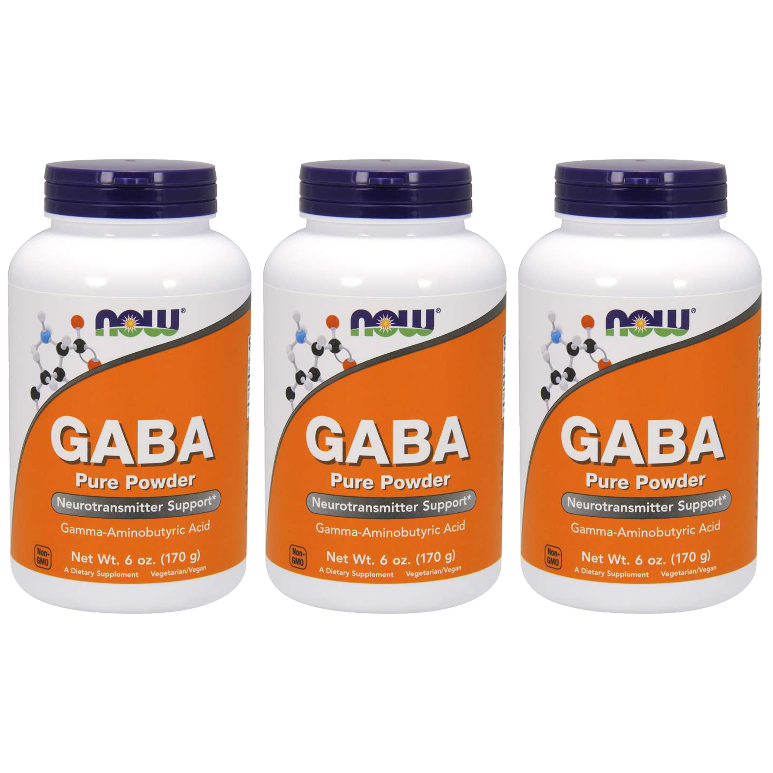 NOW GABA Pure Power - 3x 170g