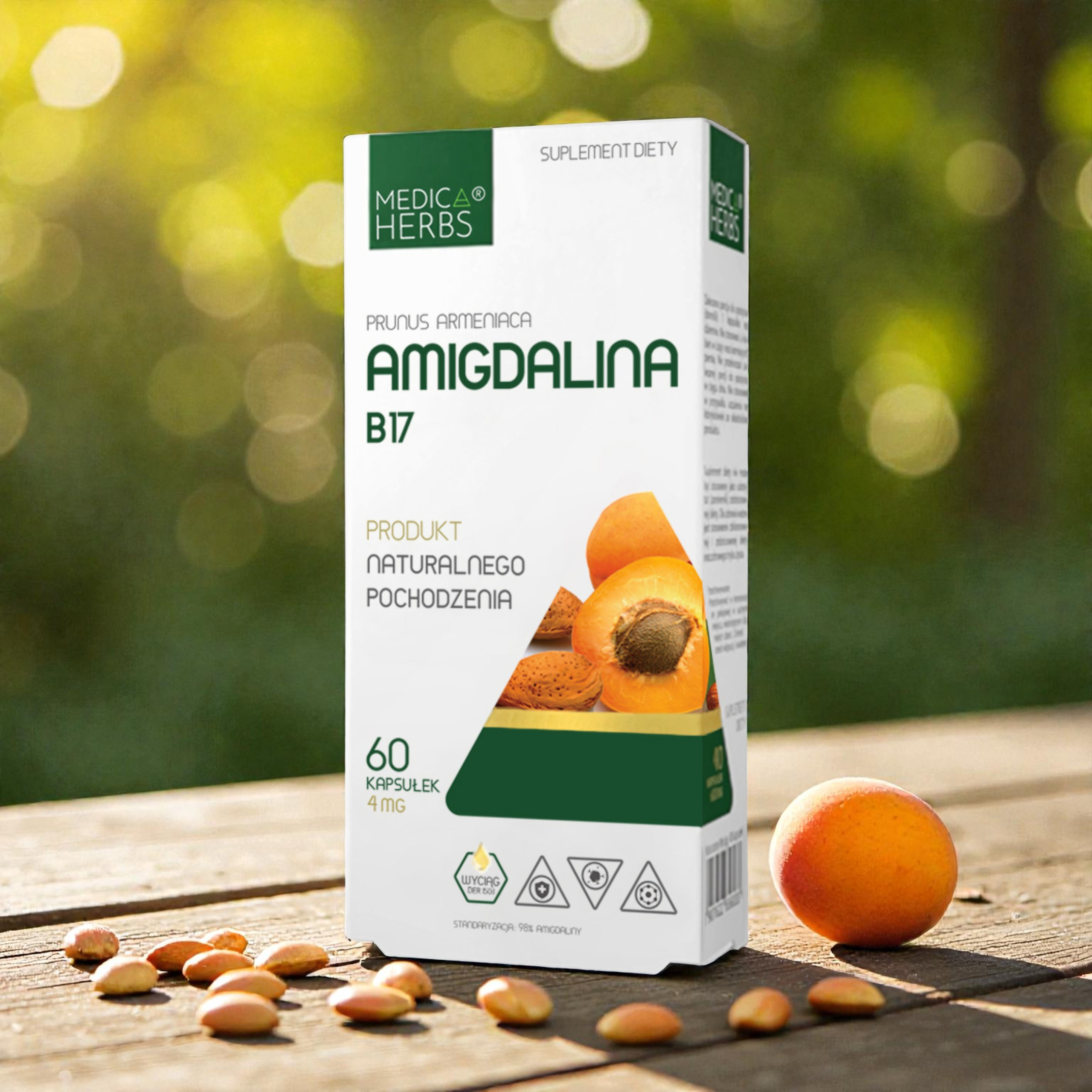 MEDICA HERBS - Amigdalina B17 4mg - 60caps.