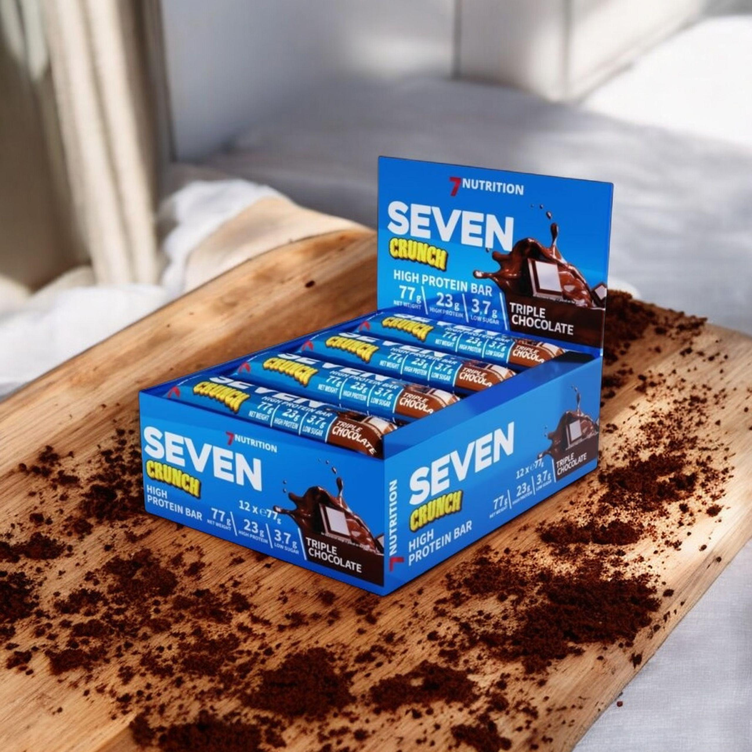 7 NUTRITION - Seven Crunch HP Bar - 12x 3x 77g - Triple Chocolate
