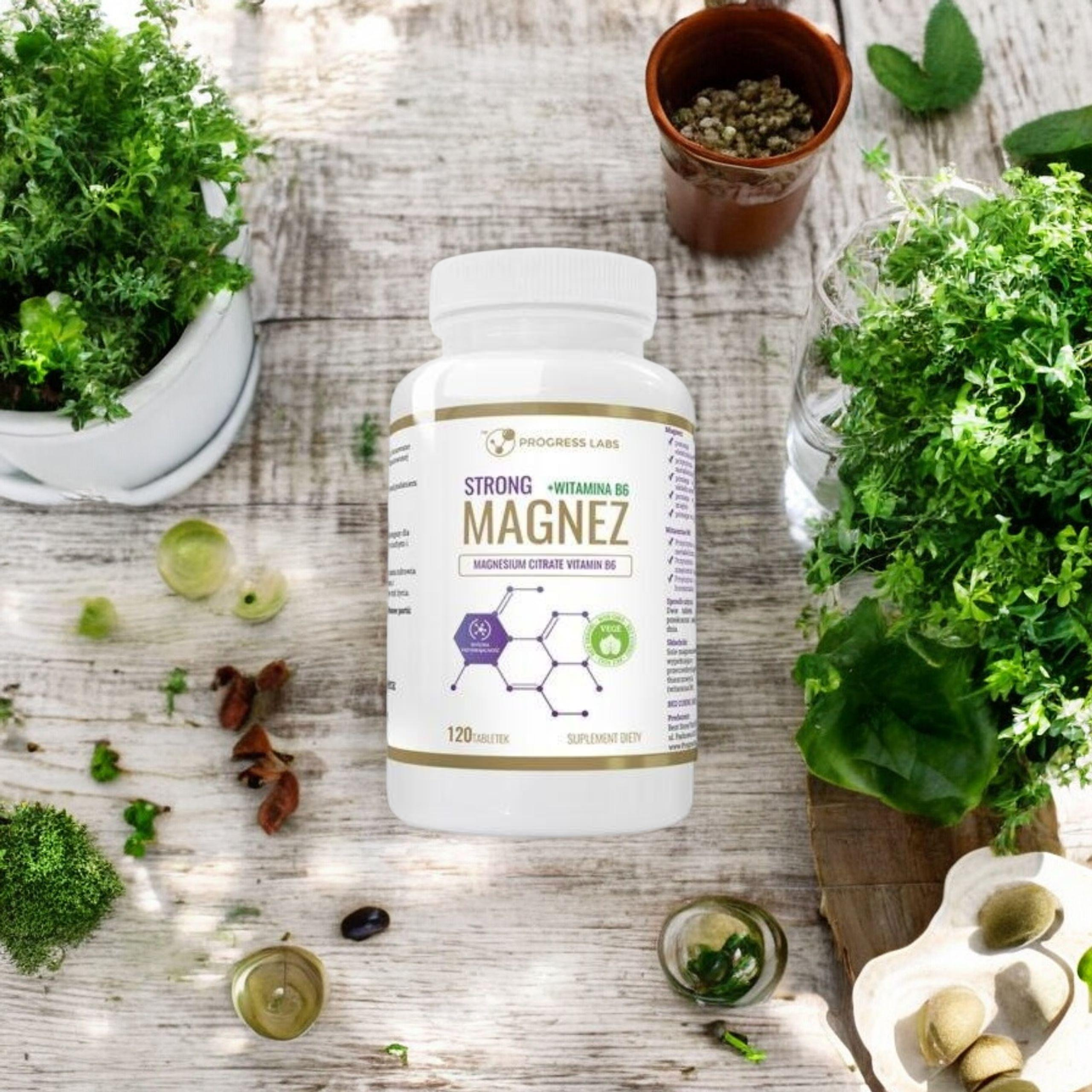 PROGRESS LABS - Magnez Strong + Witamina B6 350mg - 120tabs.