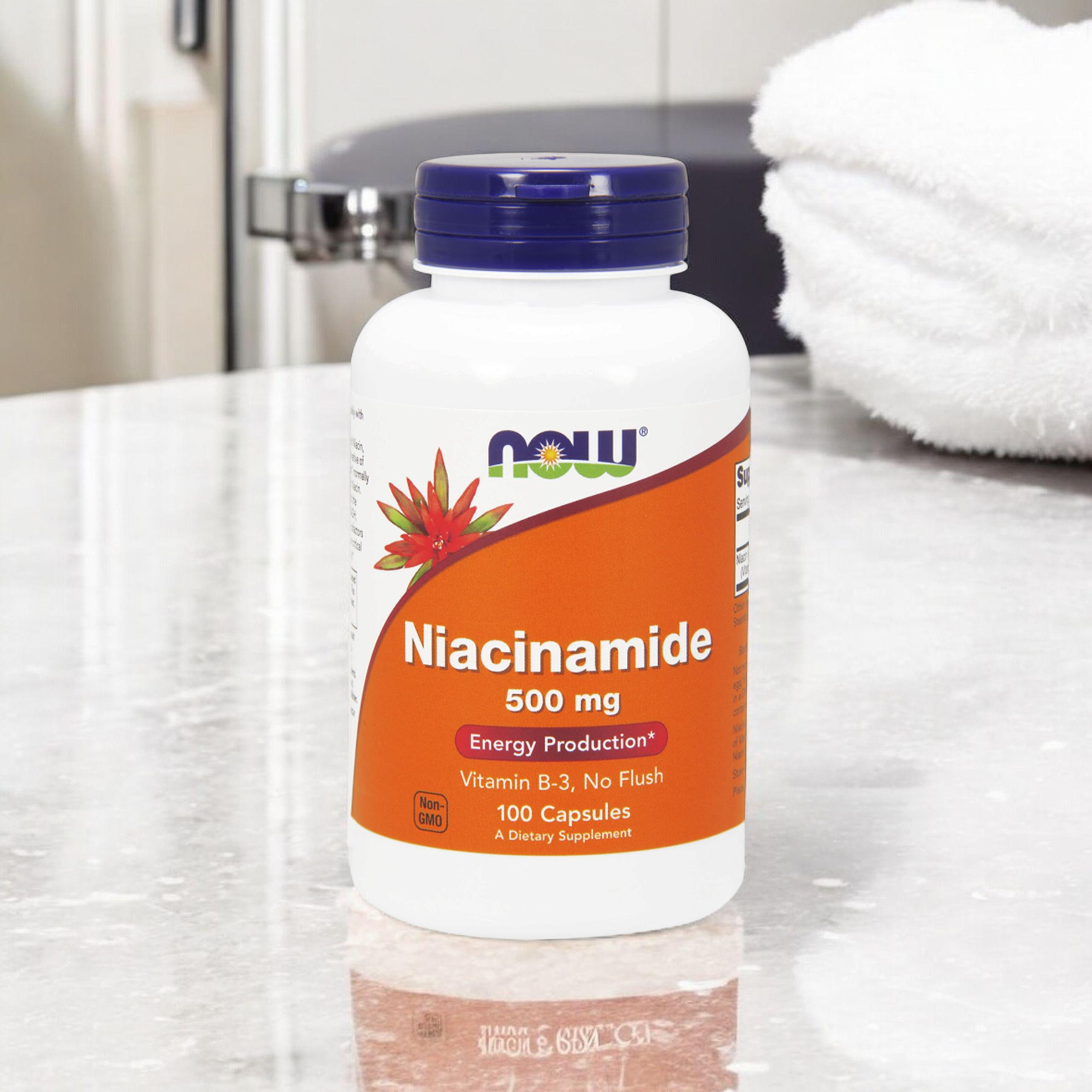 NOW Niacinamide 500mg (Witamina B3 - Niacyna) - 100caps