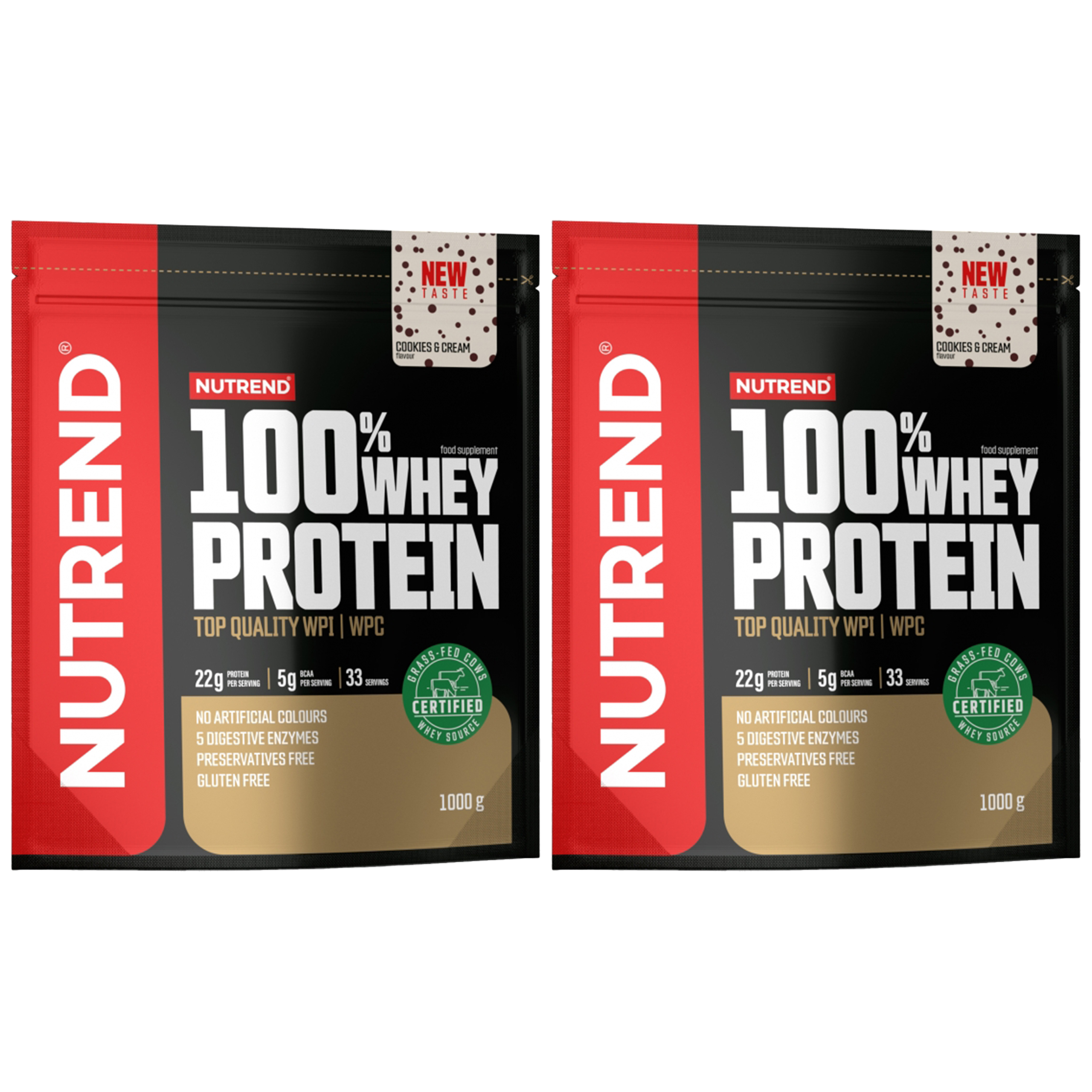NUTREND 100% Whey Protein - 2x 1000g