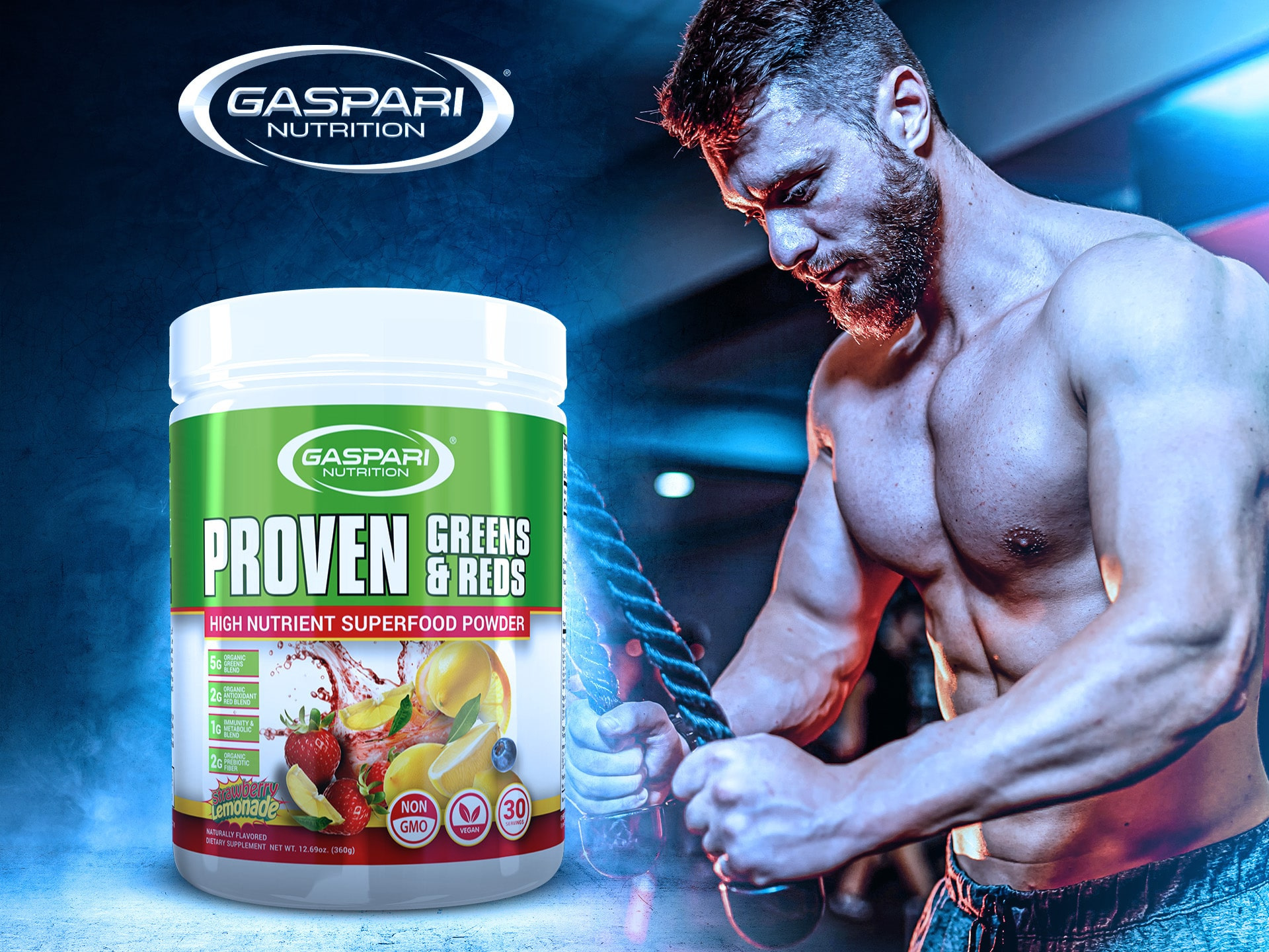 GASPARI NUTRITION Proven Greens & Reds - 2x 360g