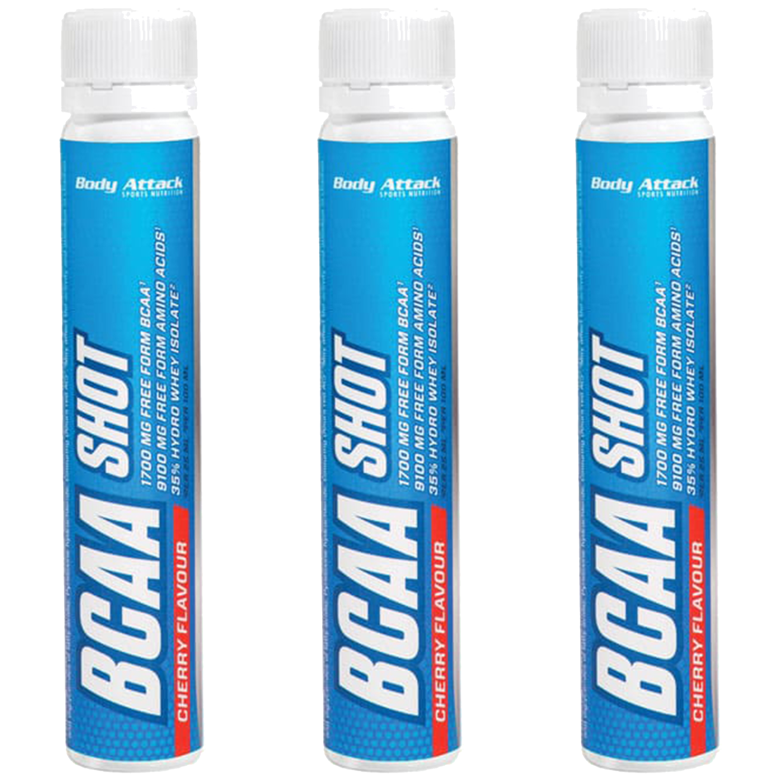 BODY ATTACK - BCAA Shot - 3x 25ml - Cherry