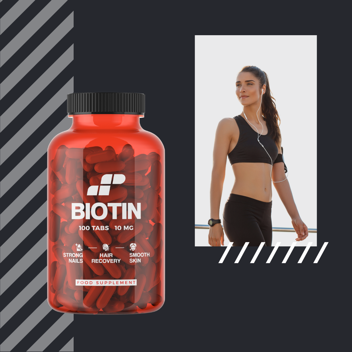 2x MP NUTRITION Biotin 10mg - 100tabs - Biotyna