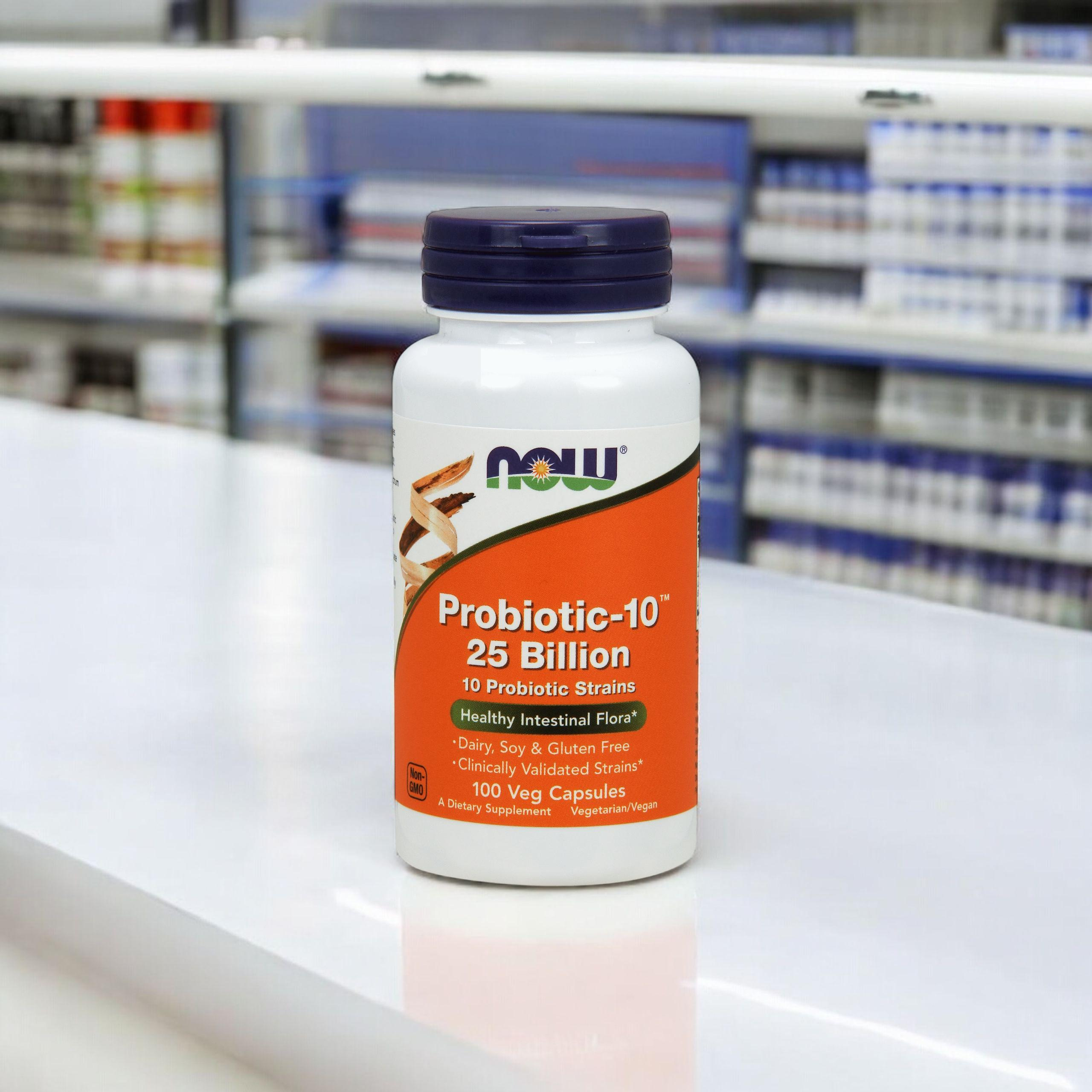 NOW Probiotic-10 25 Billion - 3x 100vegcaps