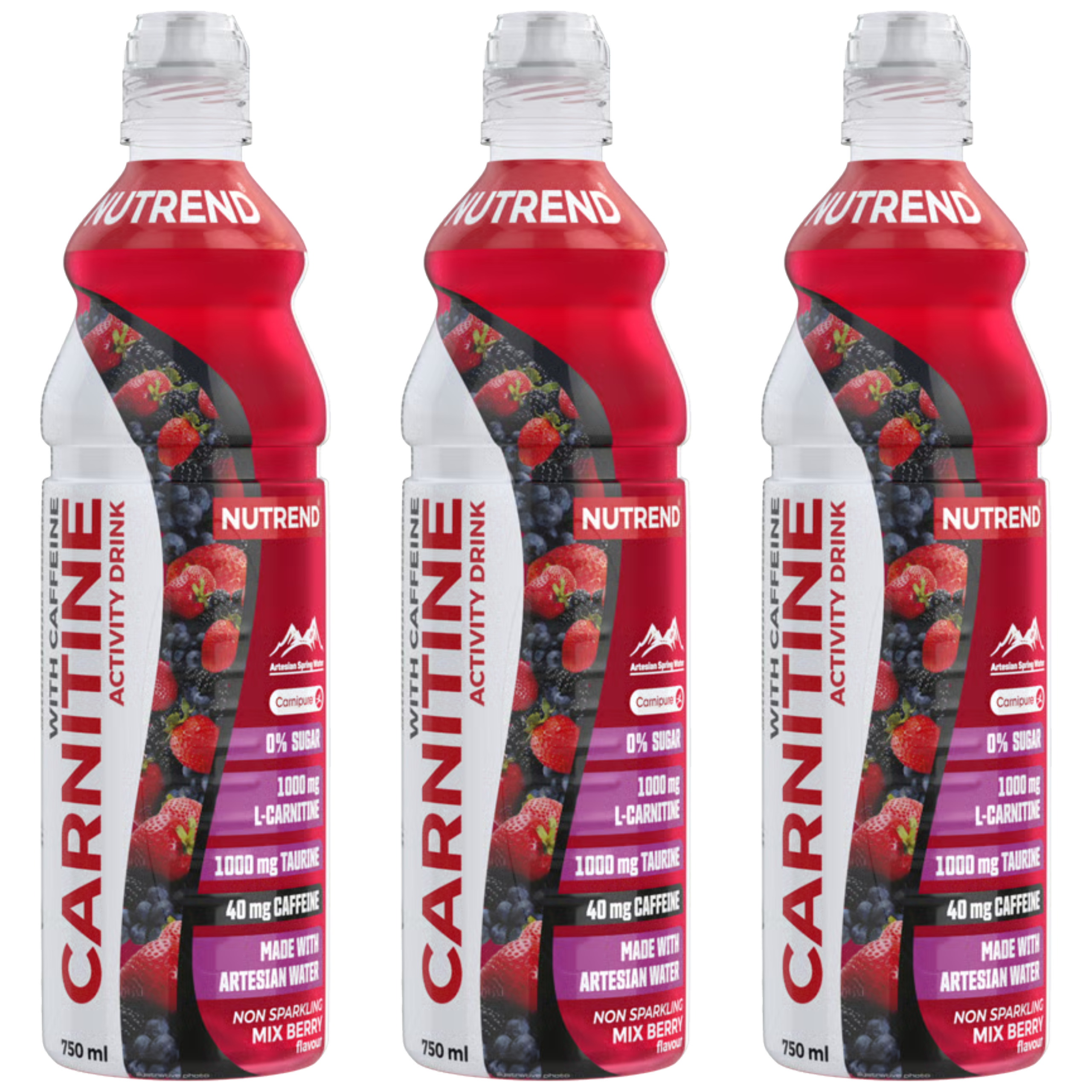 NUTREND Carnitine drink with caffeine - 3x 750ml