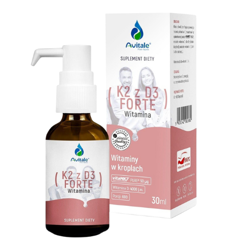 ALINESS - Avitale Witamina K2 MK7 + D3 Forte - 3x 30ml