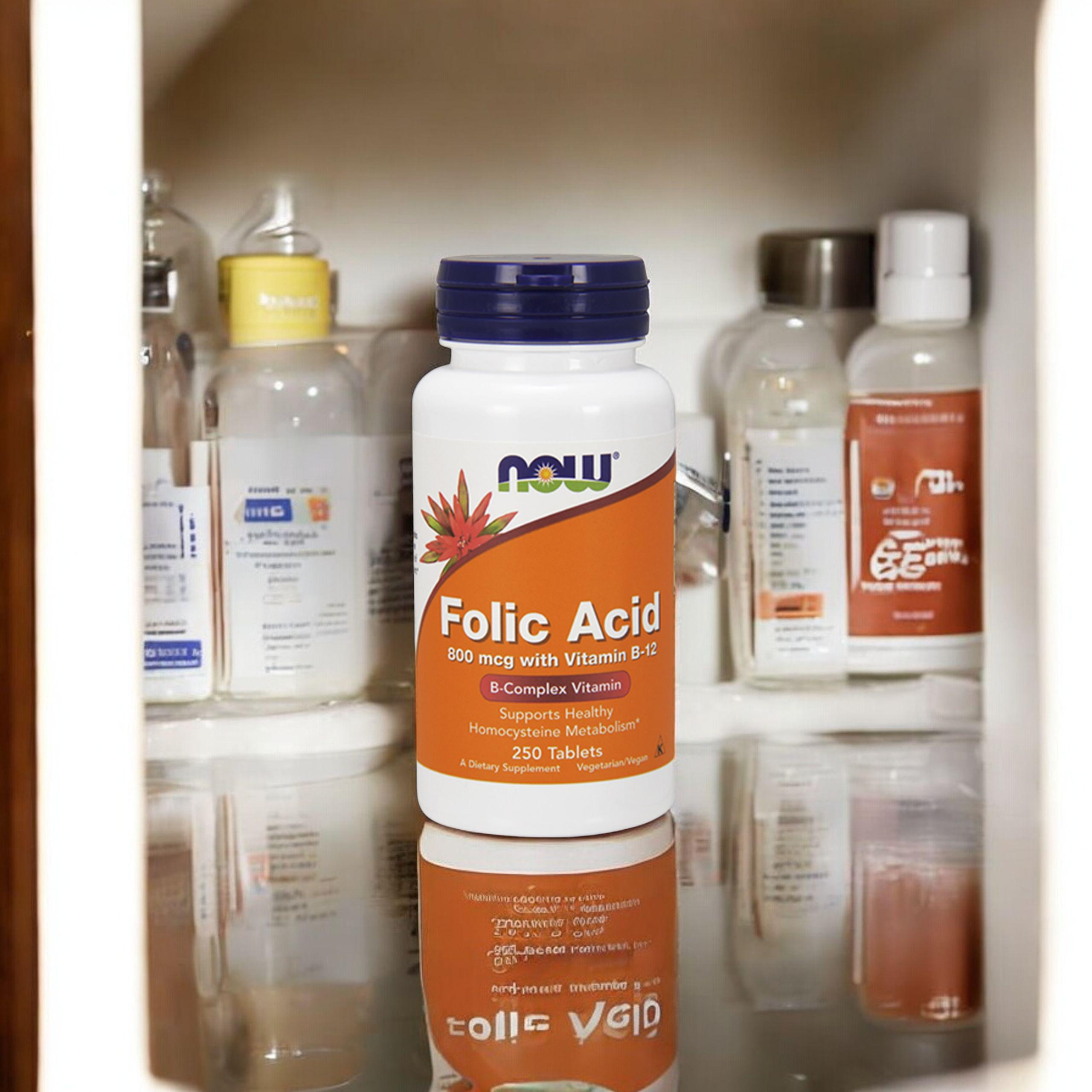 NOW Folic Acid 800mcg - 250tabs.