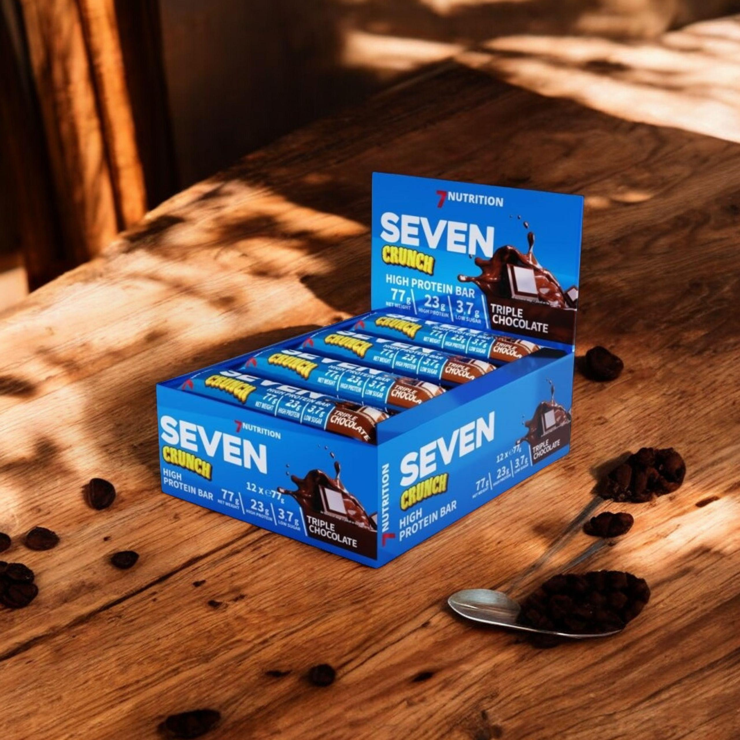 7 NUTRITION - Seven Crunch HP Bar - 12x 77g - Triple Chocolate