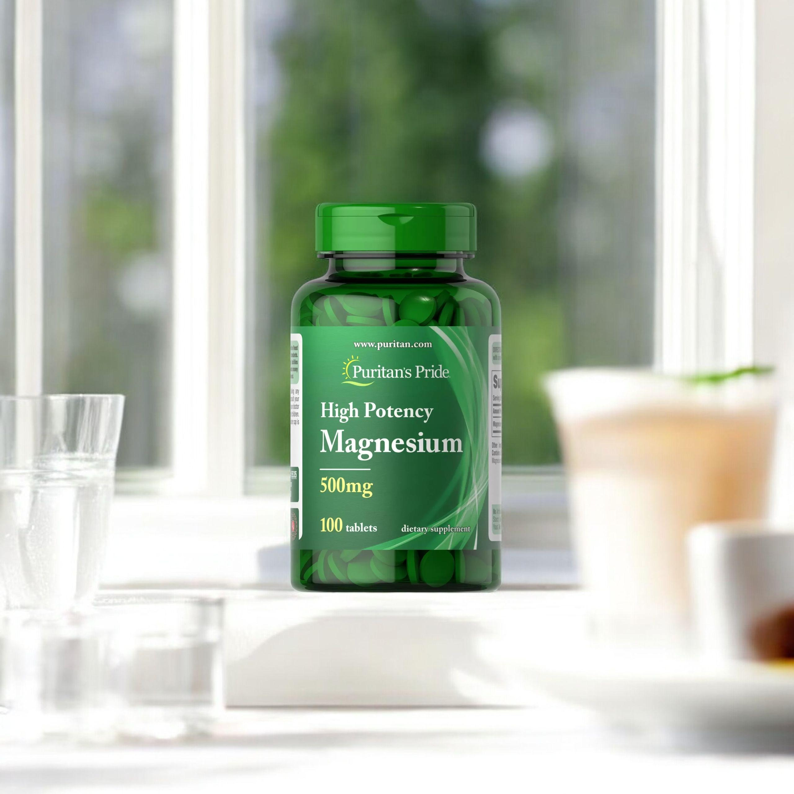 Puritan's Pride High Potency Magnesium 500mg - 100tabs - Magnez