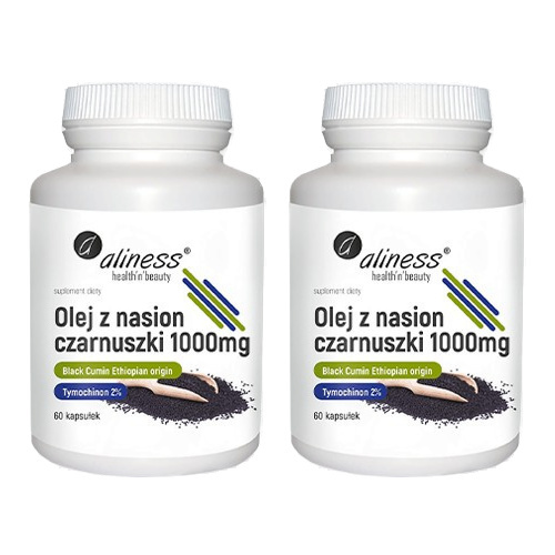 ALINESS Olej z nasion czarnuszki 2% 1000 mg - 2x 60caps