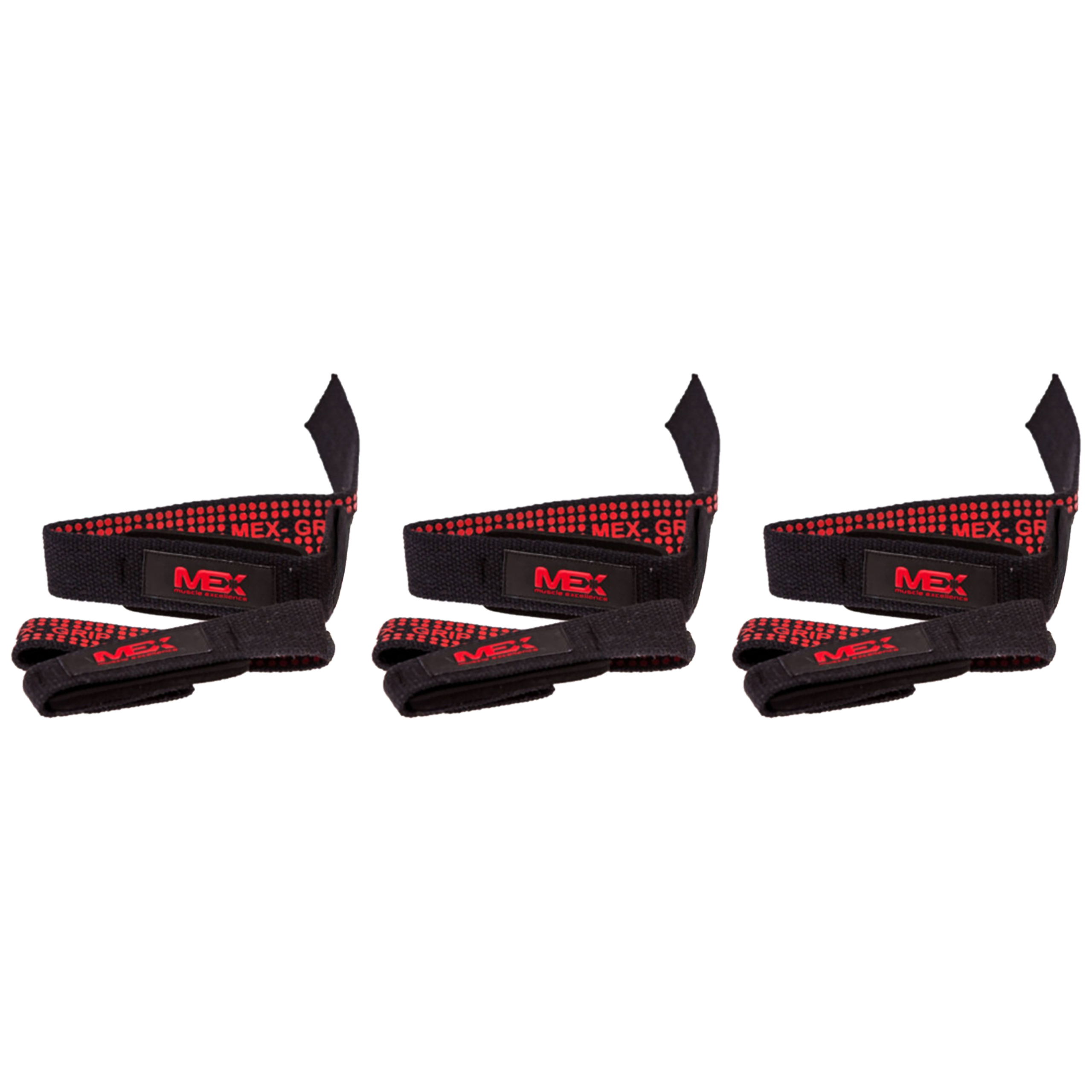 MEX NUTRITION - Lift Straps - 3x Black
