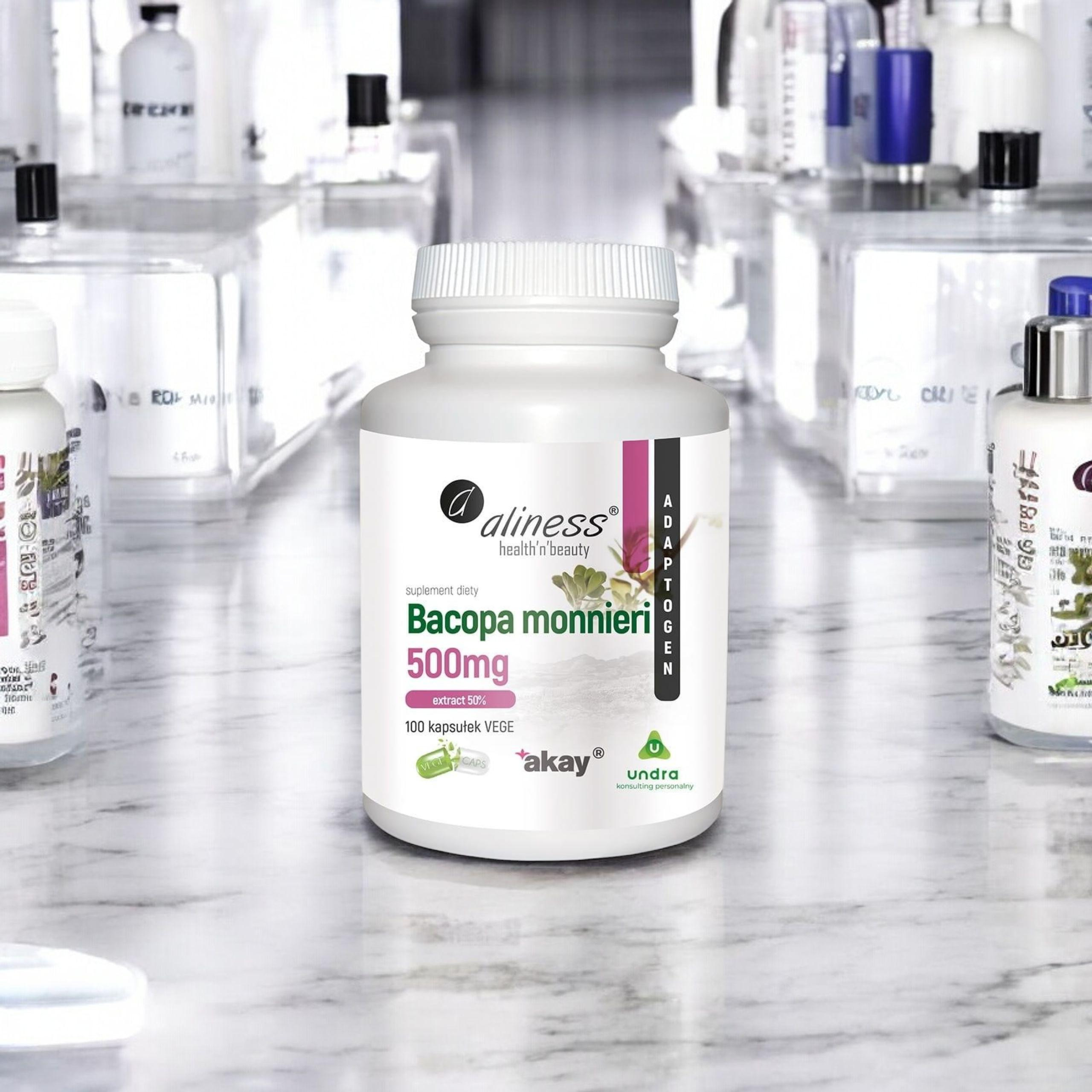 ALINESS - Bacopa Monnieri Extract 500mg - 2x 100vcaps.