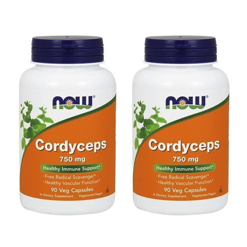 NOW Cordyceps 750mg - 2x 90vegcaps