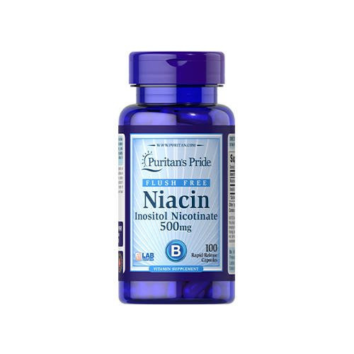 Puritan's Pride Niacin Flush Free - 500mg - 100caps - Niacyna