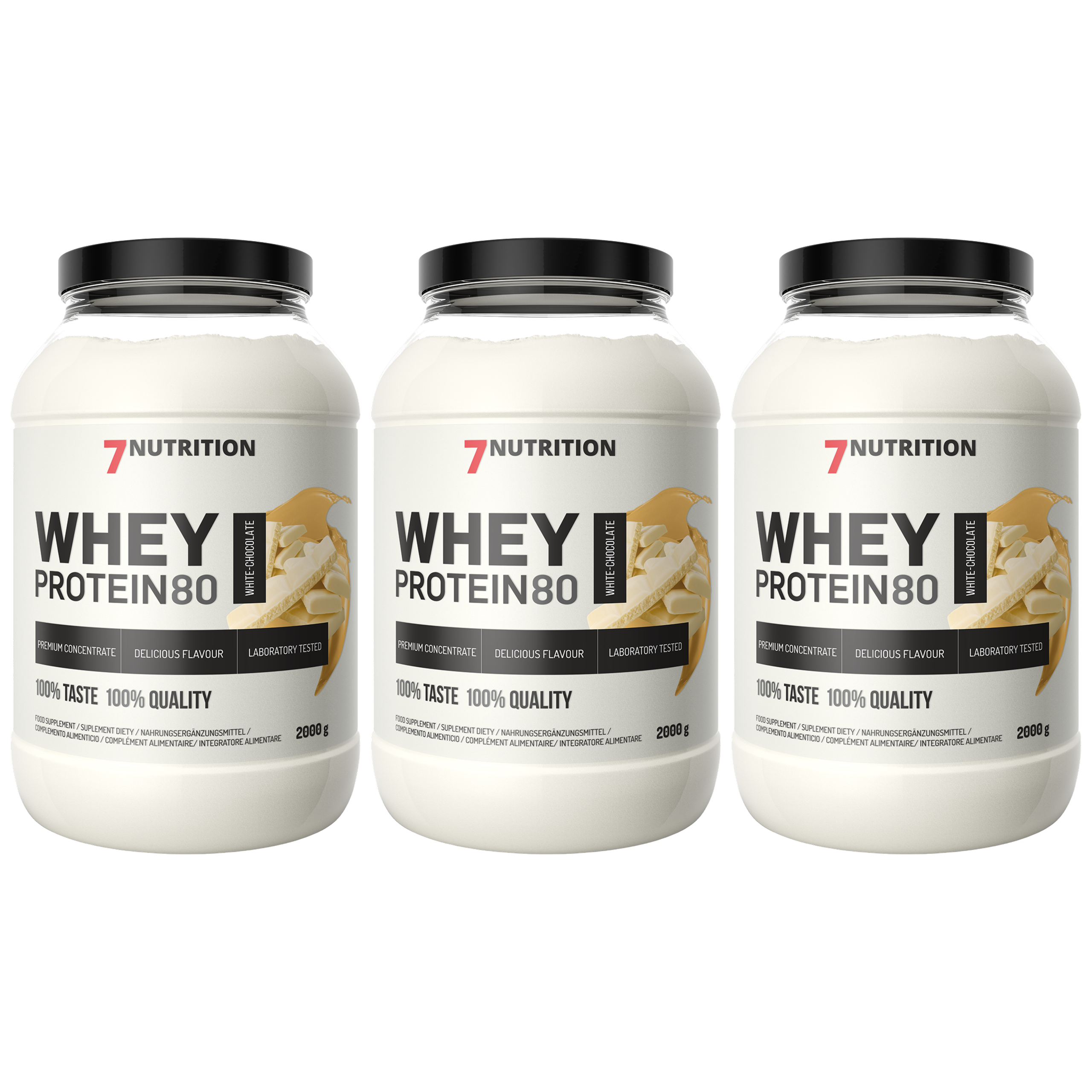 7 NUTRITION Whey Protein 80 - 3x 2000g