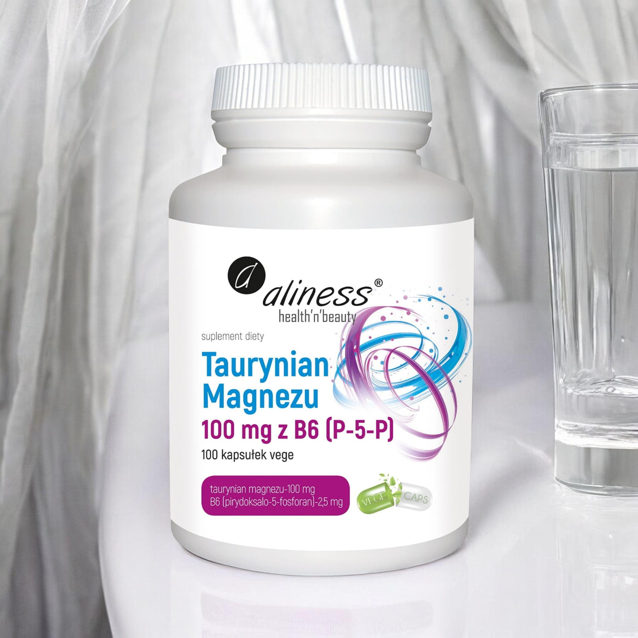 ALINESS Taurynian Magnezu 100mg z B6 - 100vcaps.
